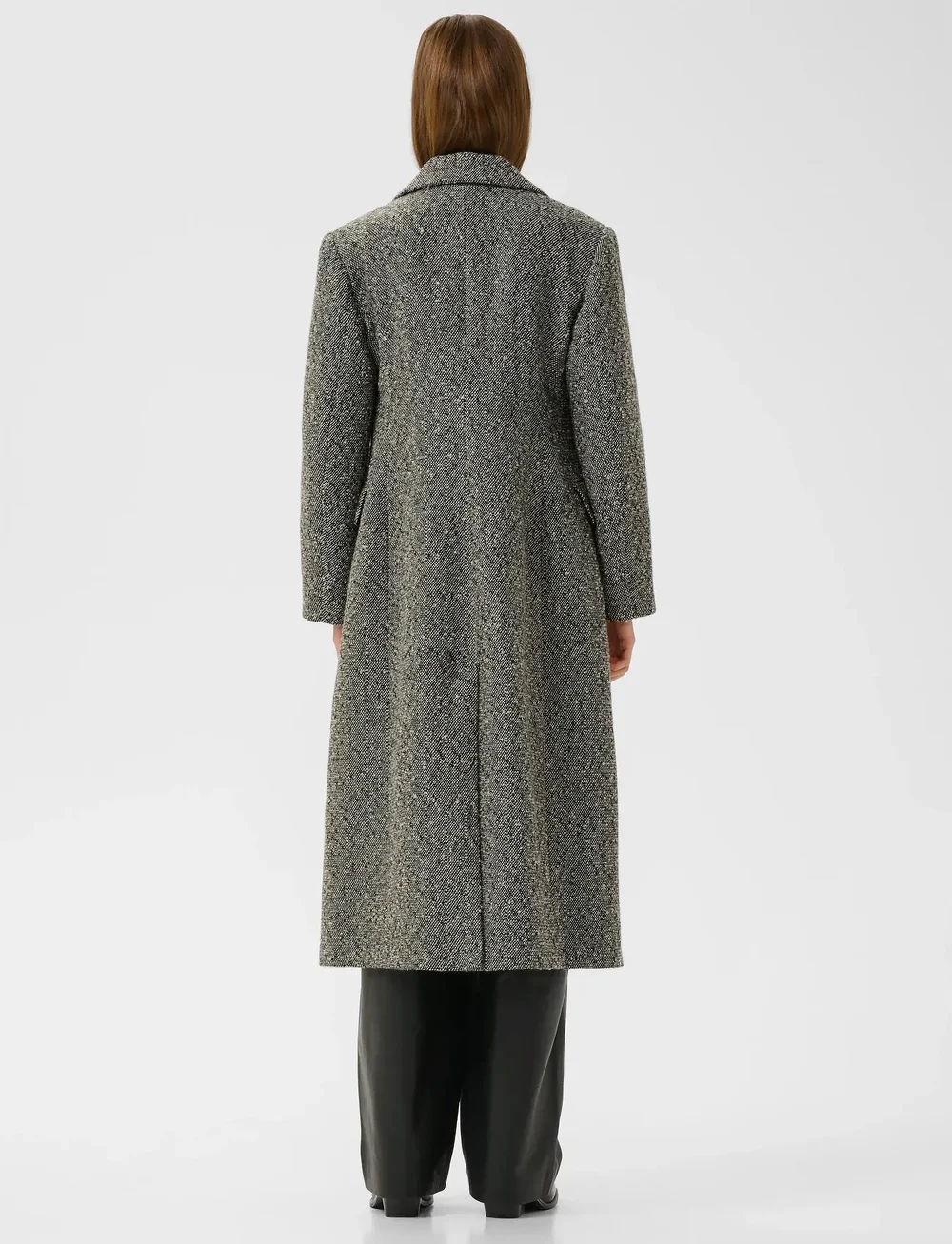 InWear - YashaIW Lapel Coat - ullkappor - black / white - 4