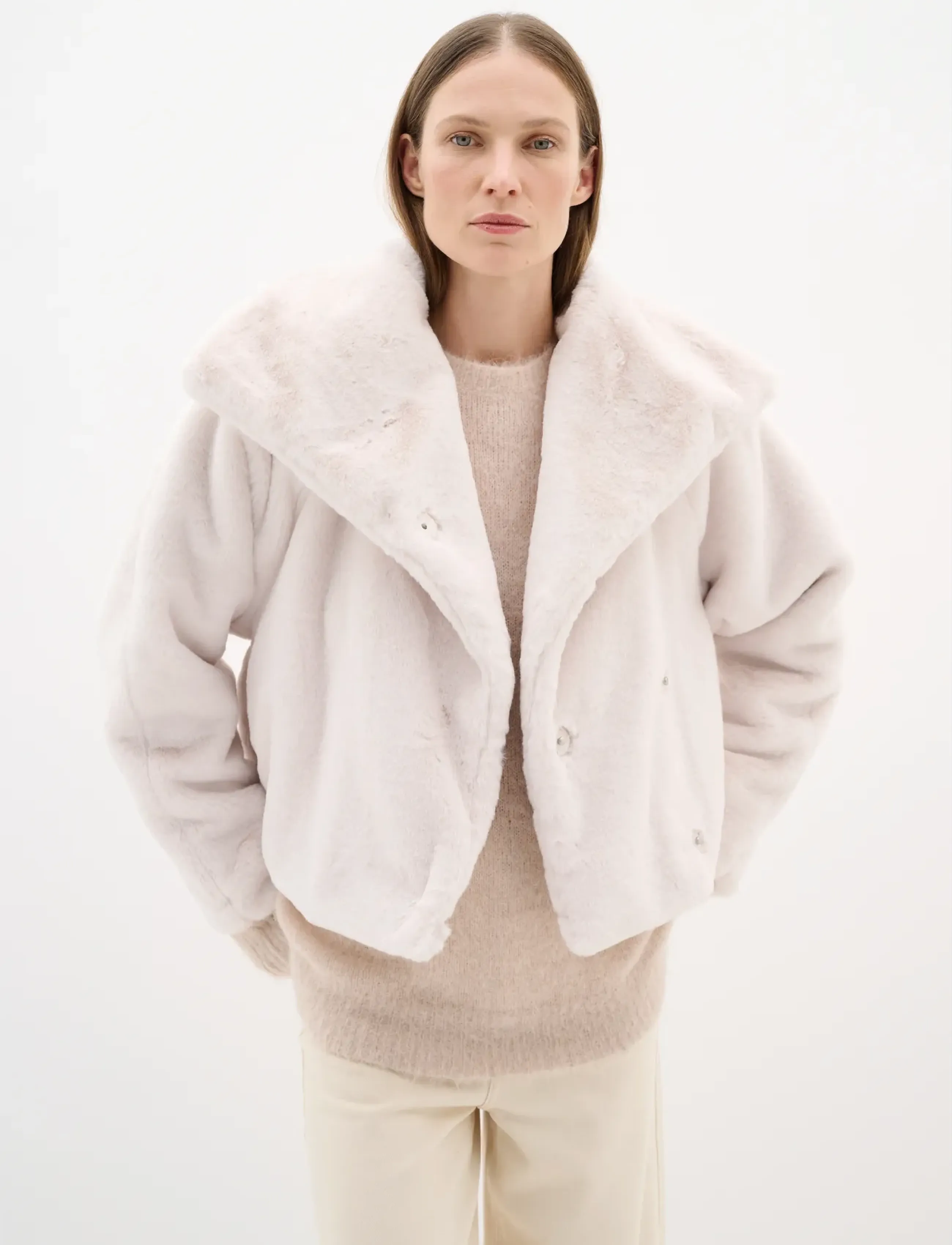 InWear YoboIW Coat - Kappor - HAZE / white