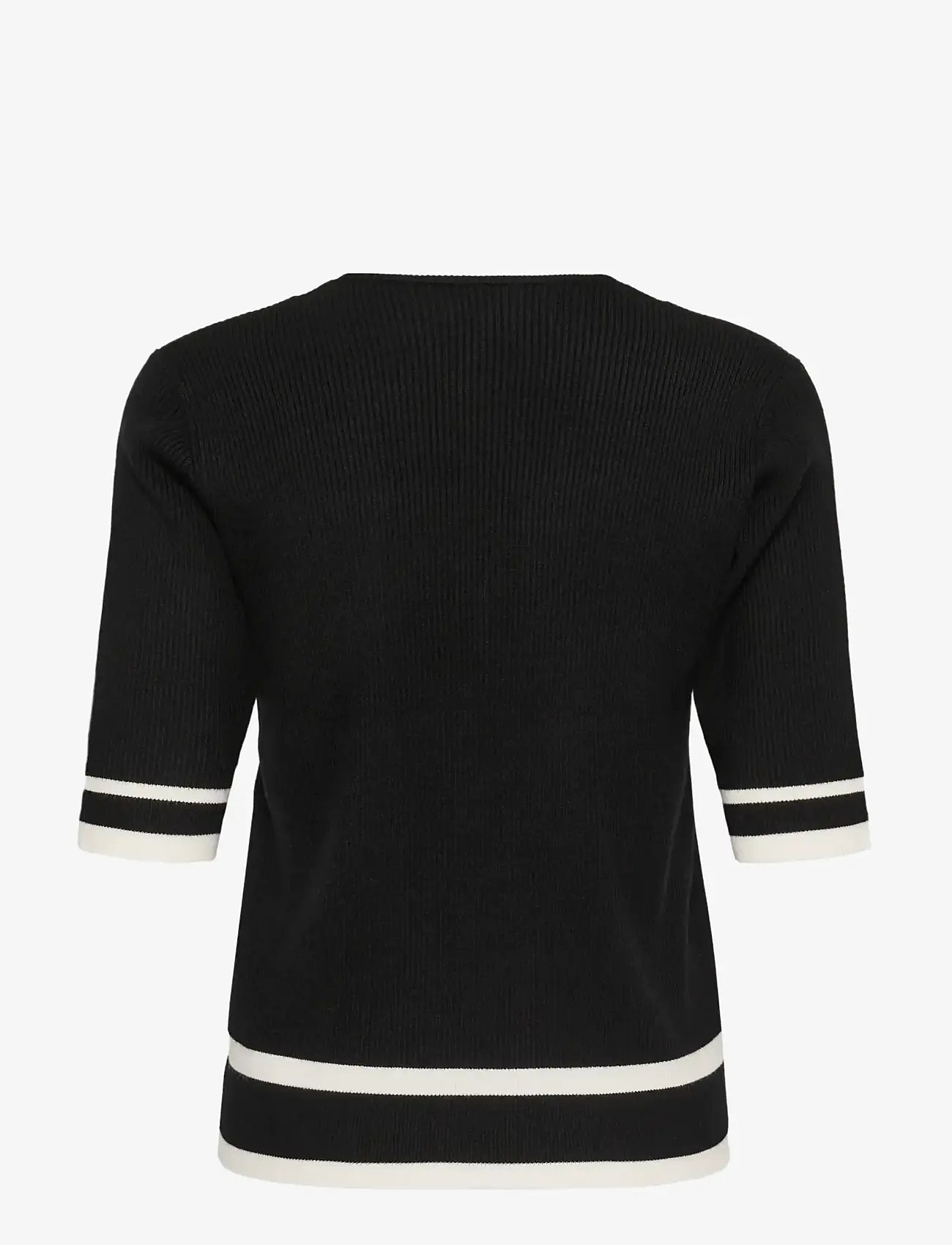 InWear - LeenahIW V-Neck Blouse - kurzämlige blusen - black/vanilla - 2