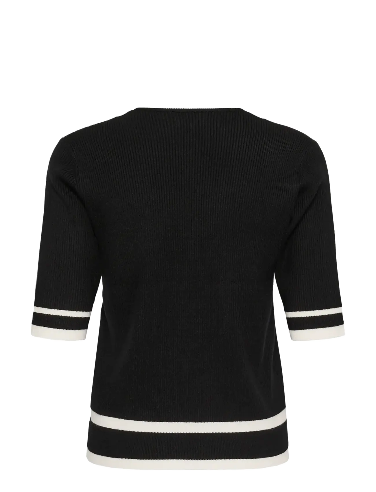 InWear - LeenahIW V-Neck Blouse - lyhythihaiset puserot - black/vanilla - 2