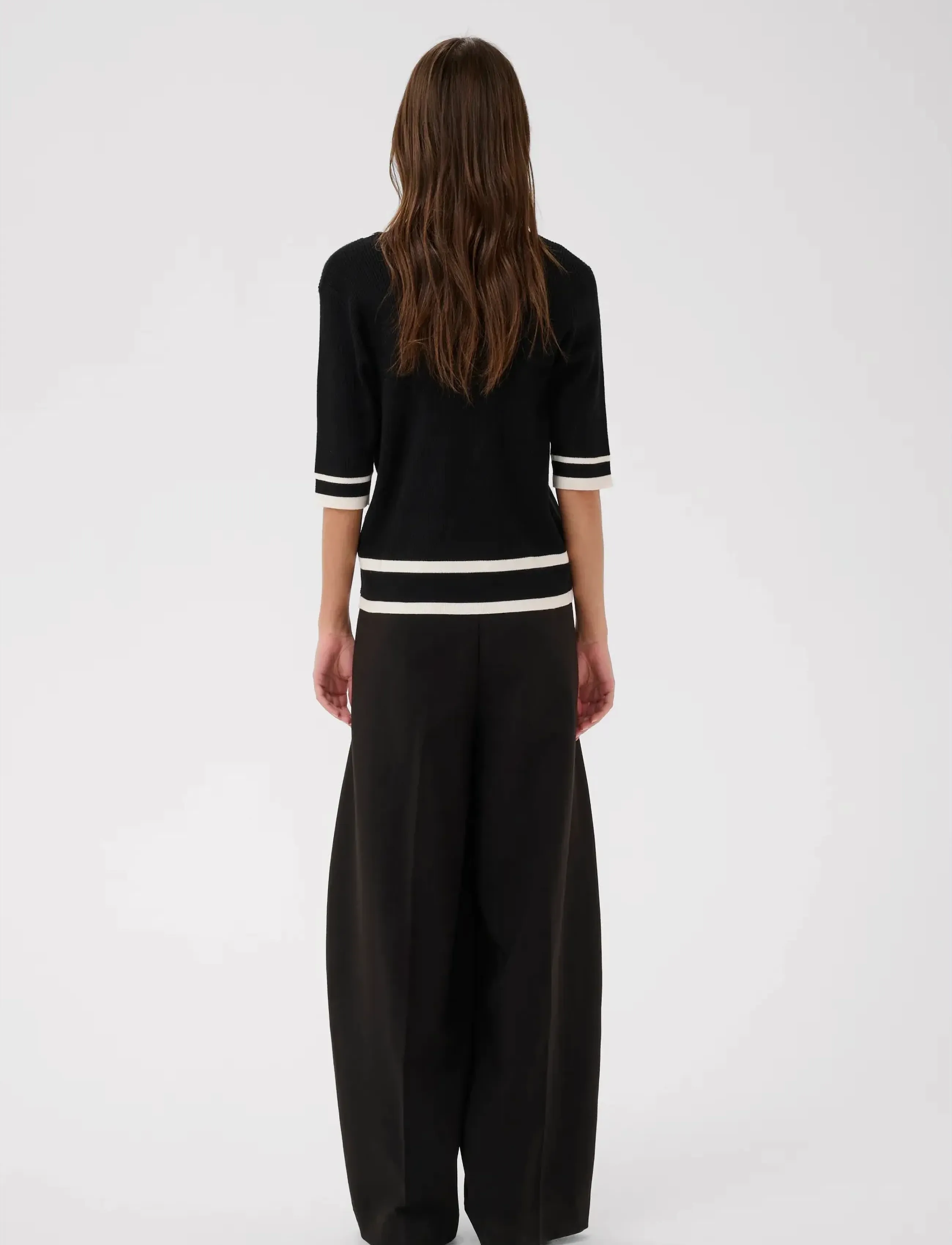 InWear - LeenahIW V-Neck Blouse - lyhythihaiset puserot - black/vanilla - 3