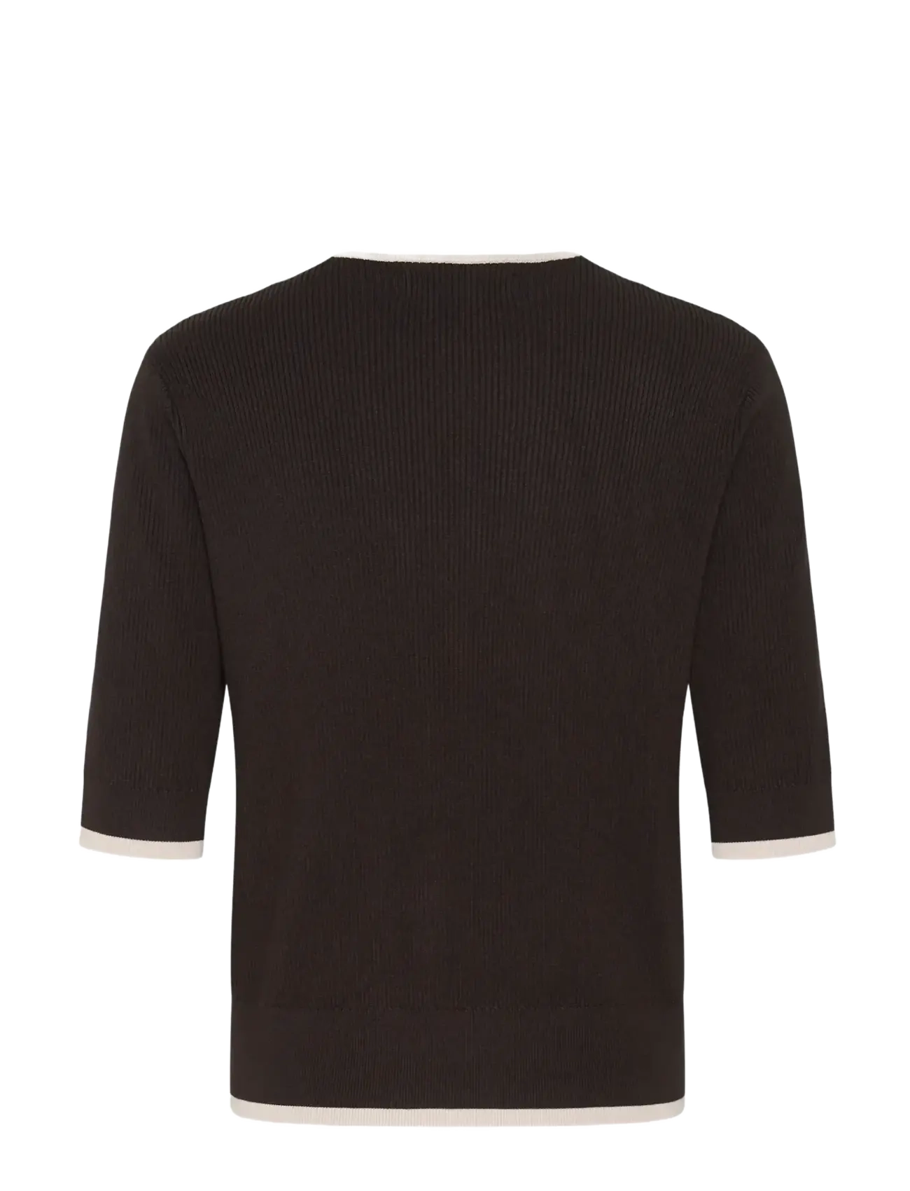 InWear - LeenahIW V-Neck Blouse - short-sleeved blouses - chocolate brown - 2