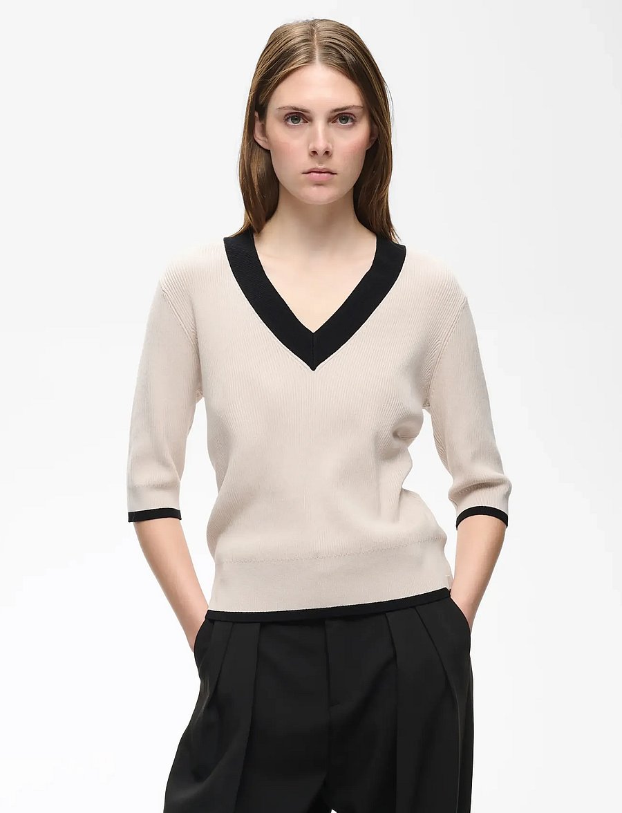 InWear - LeenahIW V-Neck Blouse - kurzärmelige blusen - haze - 0