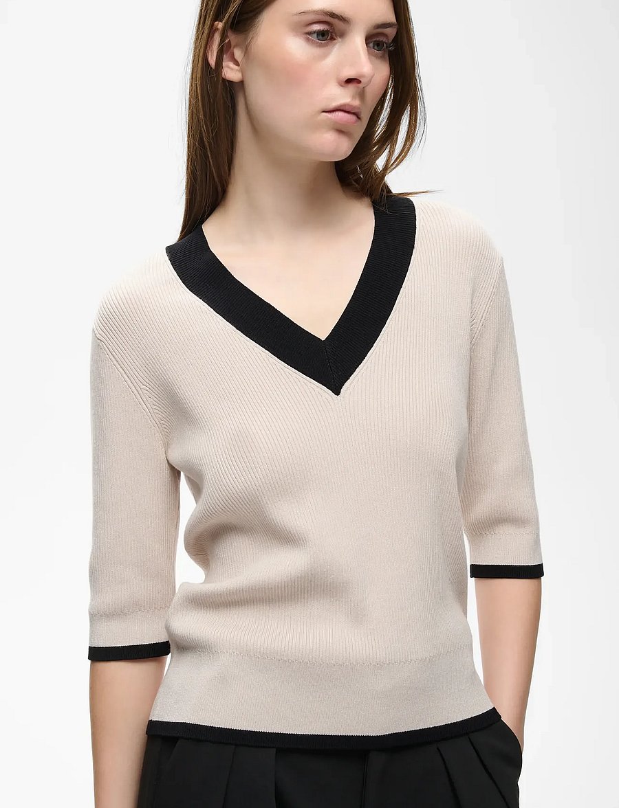 InWear - LeenahIW V-Neck Blouse - kurzärmelige blusen - haze - 4