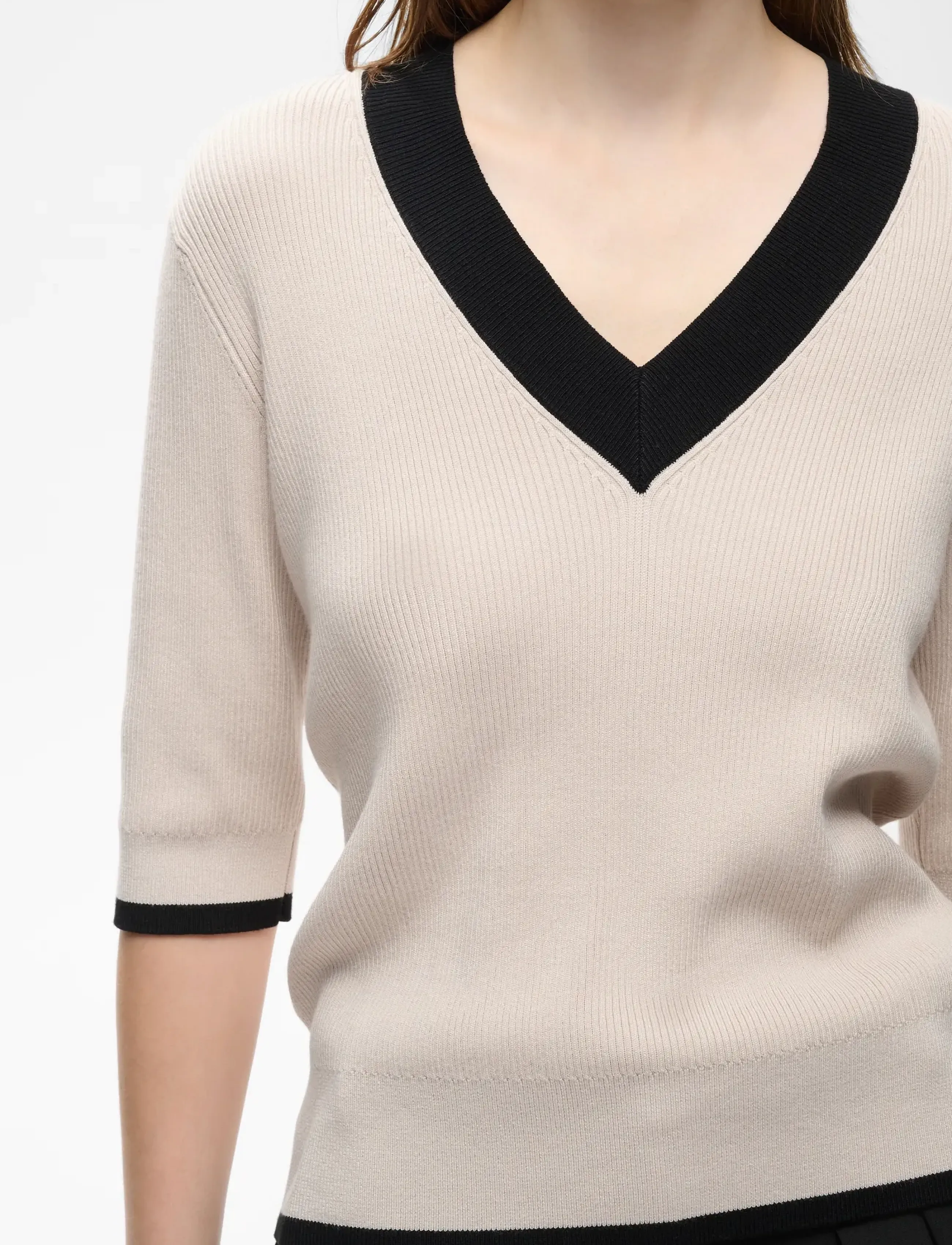 InWear - LeenahIW V-Neck Blouse - kurzämlige blusen - haze - 5