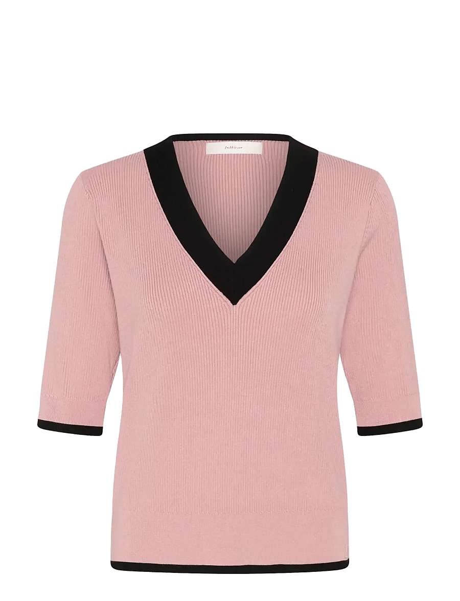 InWear - LeenahIW V-Neck Blouse - kurzärmelige blusen - pale mauve - 1