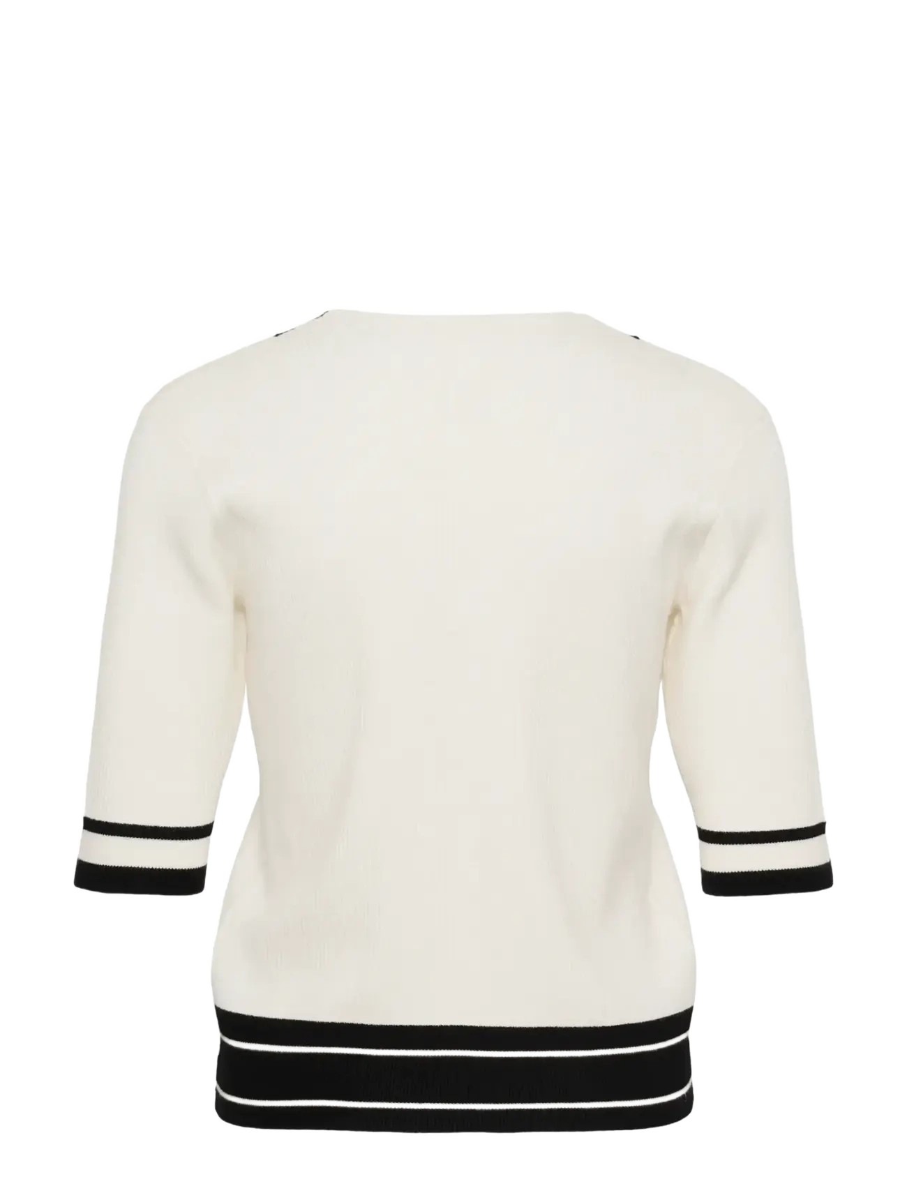 InWear - LeenahIW V-Neck Blouse - bluzki z krótkim rękawem - vanilla / black stripe - 2