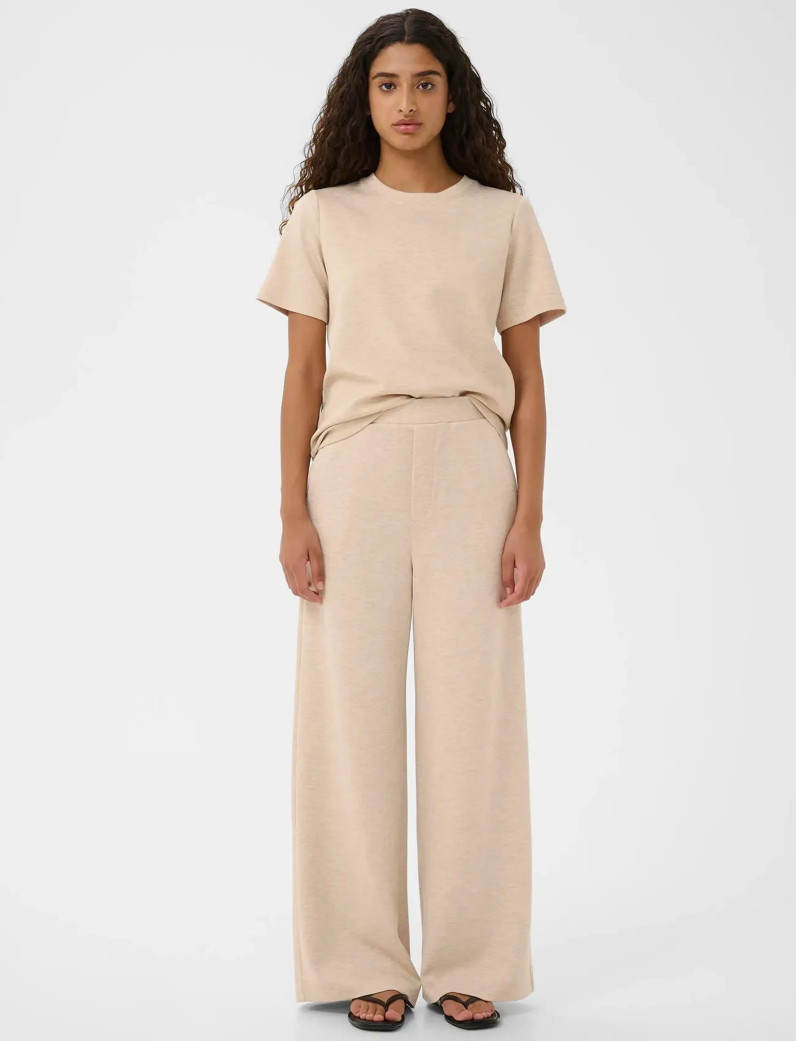 InWear - GincetteIW Melange Pants - laia säärega püksid - haze melange - 3