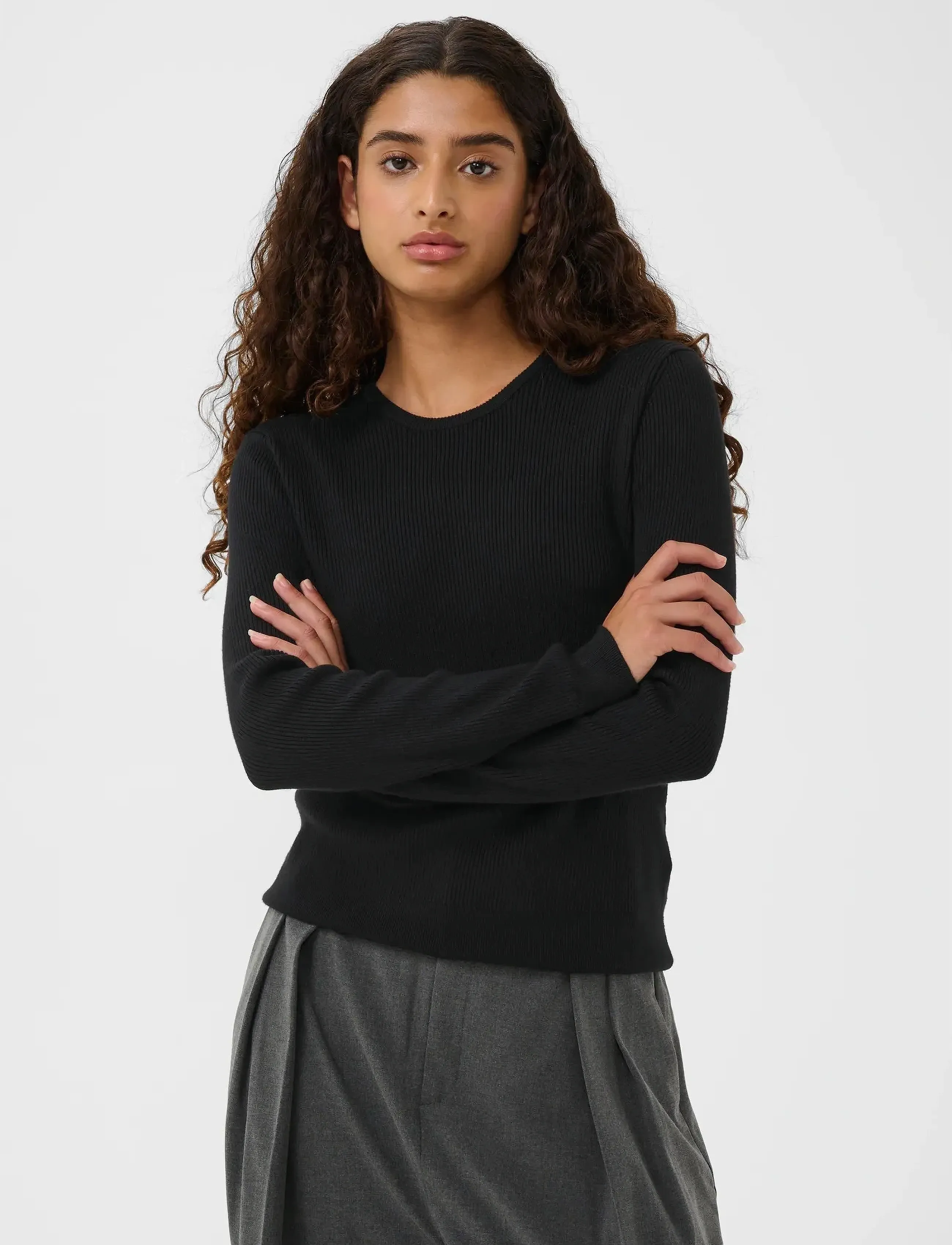 InWear - LeenahIW LS Blouse - long-sleeved tops - black - 1
