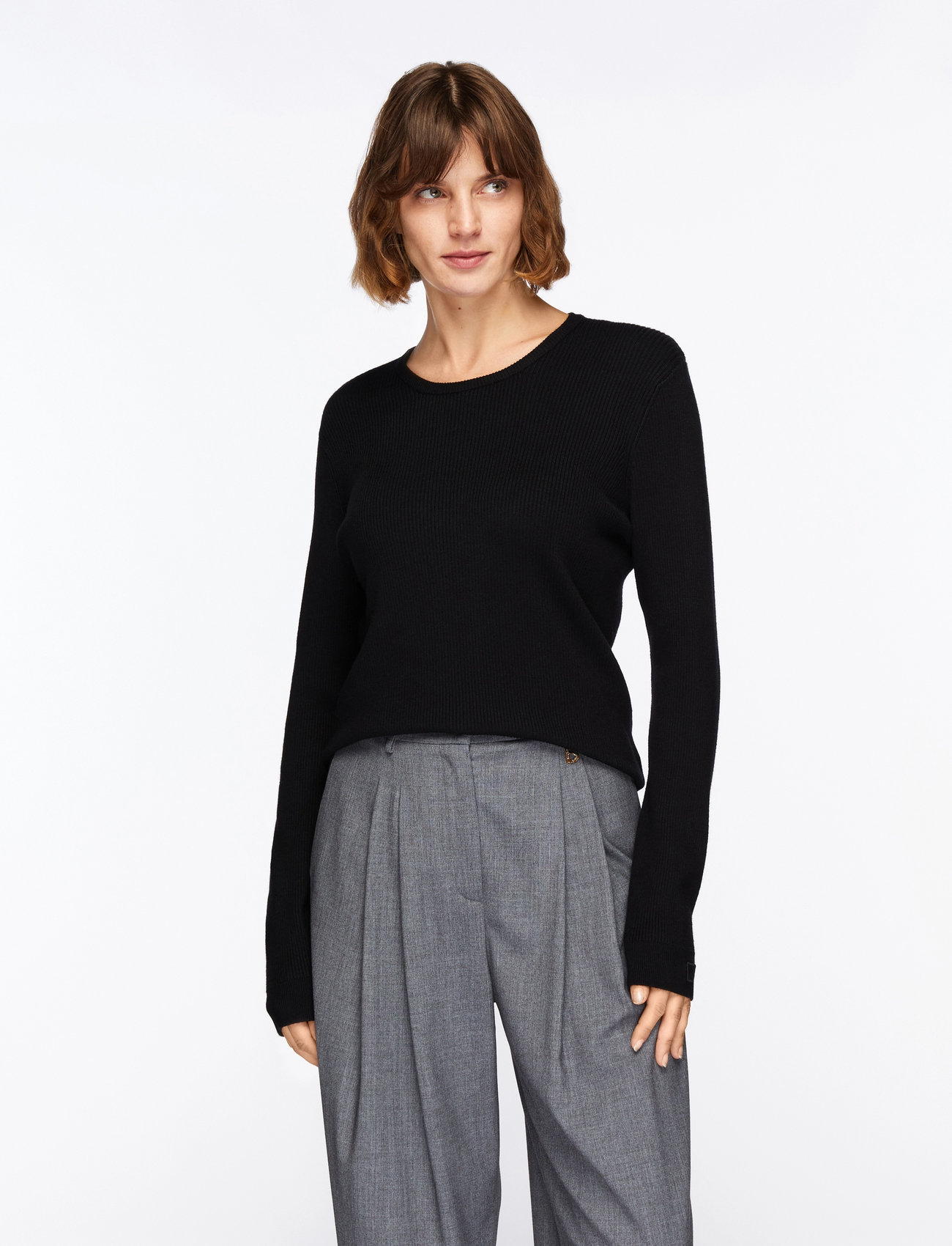 InWear - LeenahIW LS Blouse - long-sleeved tops - black - 0