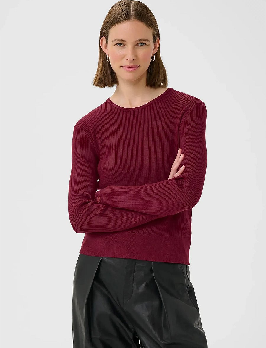 InWear - LeenahIW LS Blouse - langärmlige tops - cabernet - 1
