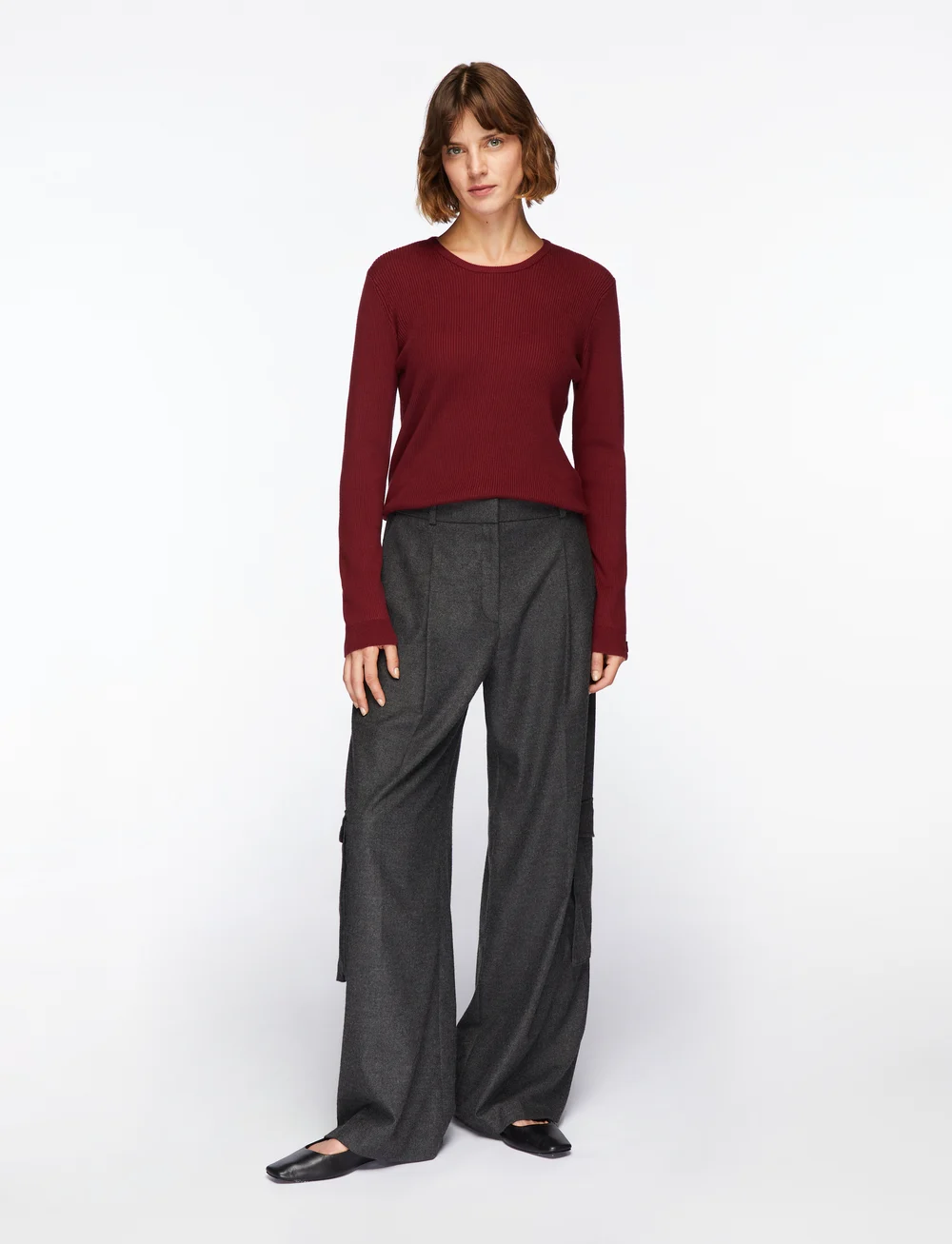 InWear - LeenahIW LS Blouse - pitkähihaiset t-paidat - cabernet - 3