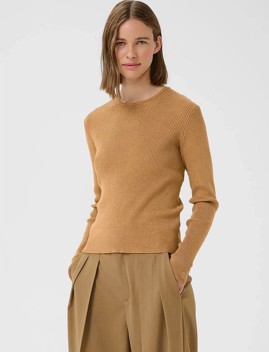 InWear - LeenahIW LS Blouse - långärmade toppar - tobacco brown melange - 1