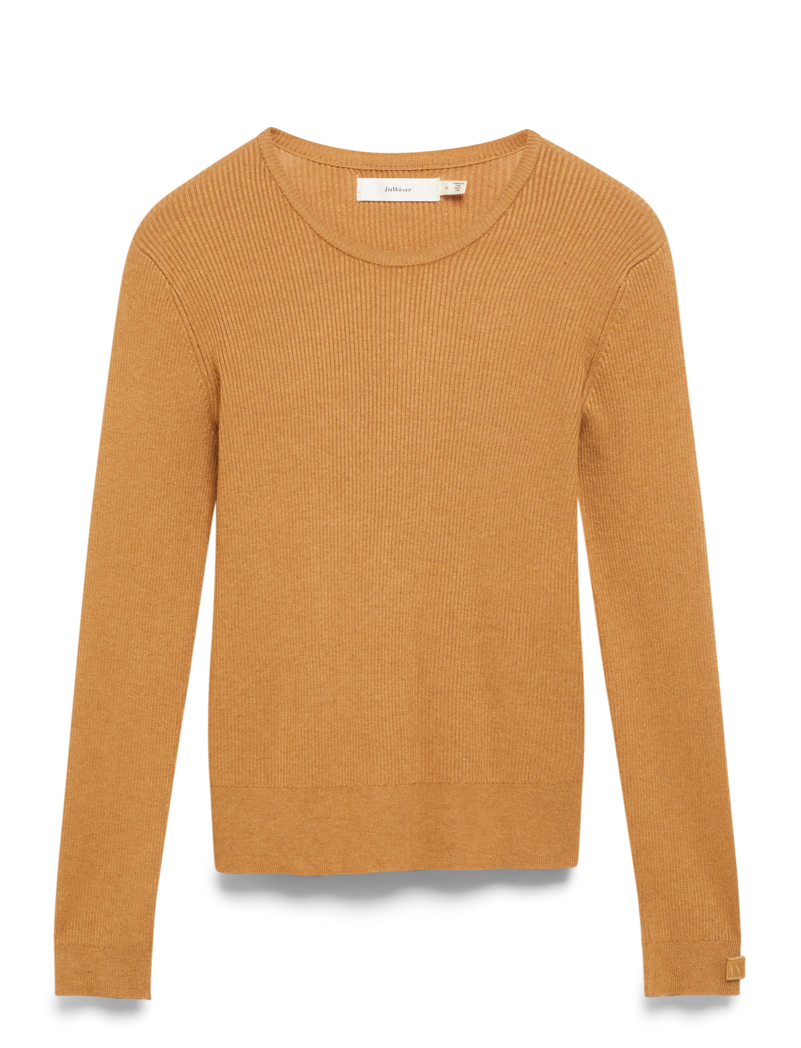 InWear LeenahIW LS Blouse - Kampaania - TOBACCO BROWN MELANGE / beige