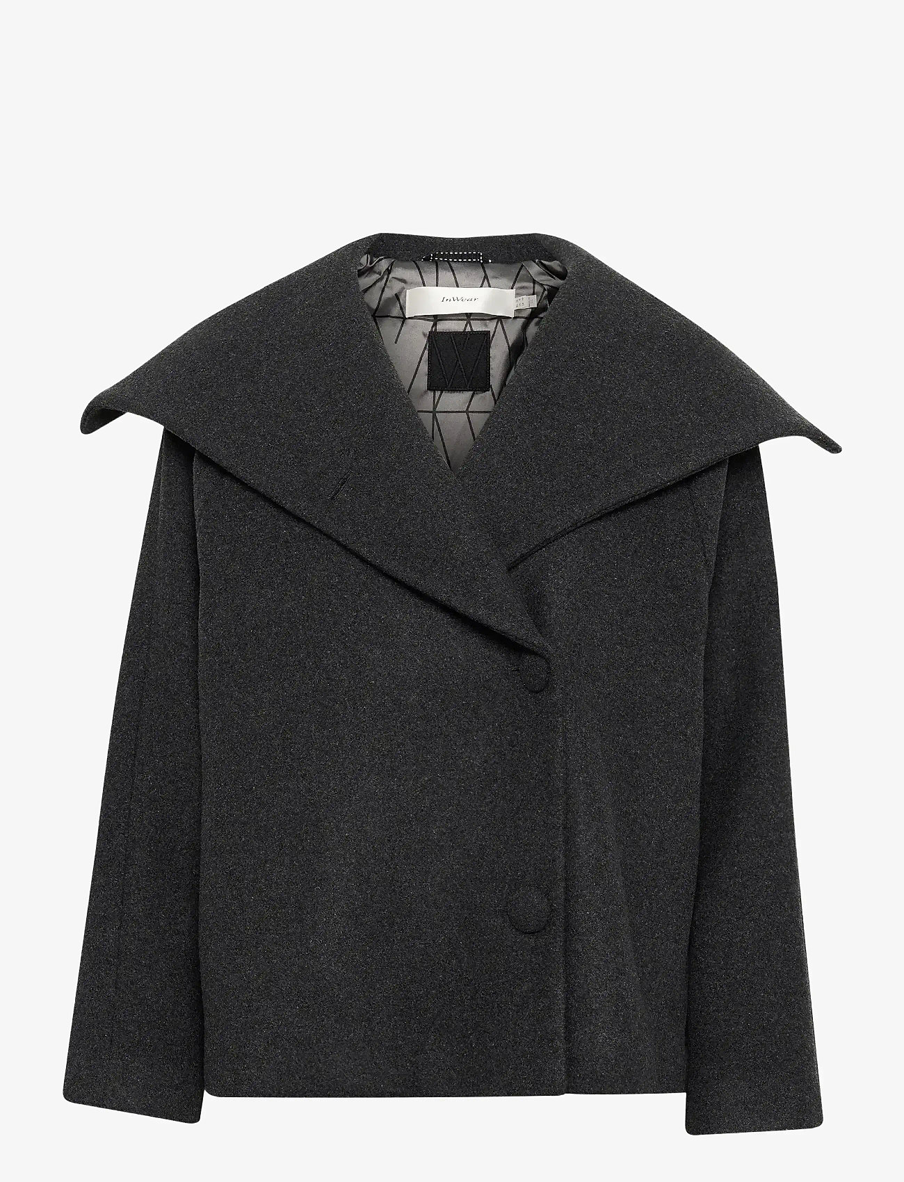 InWear - PerryIW Short Coat R - vinterjackor - dark grey melange - 1