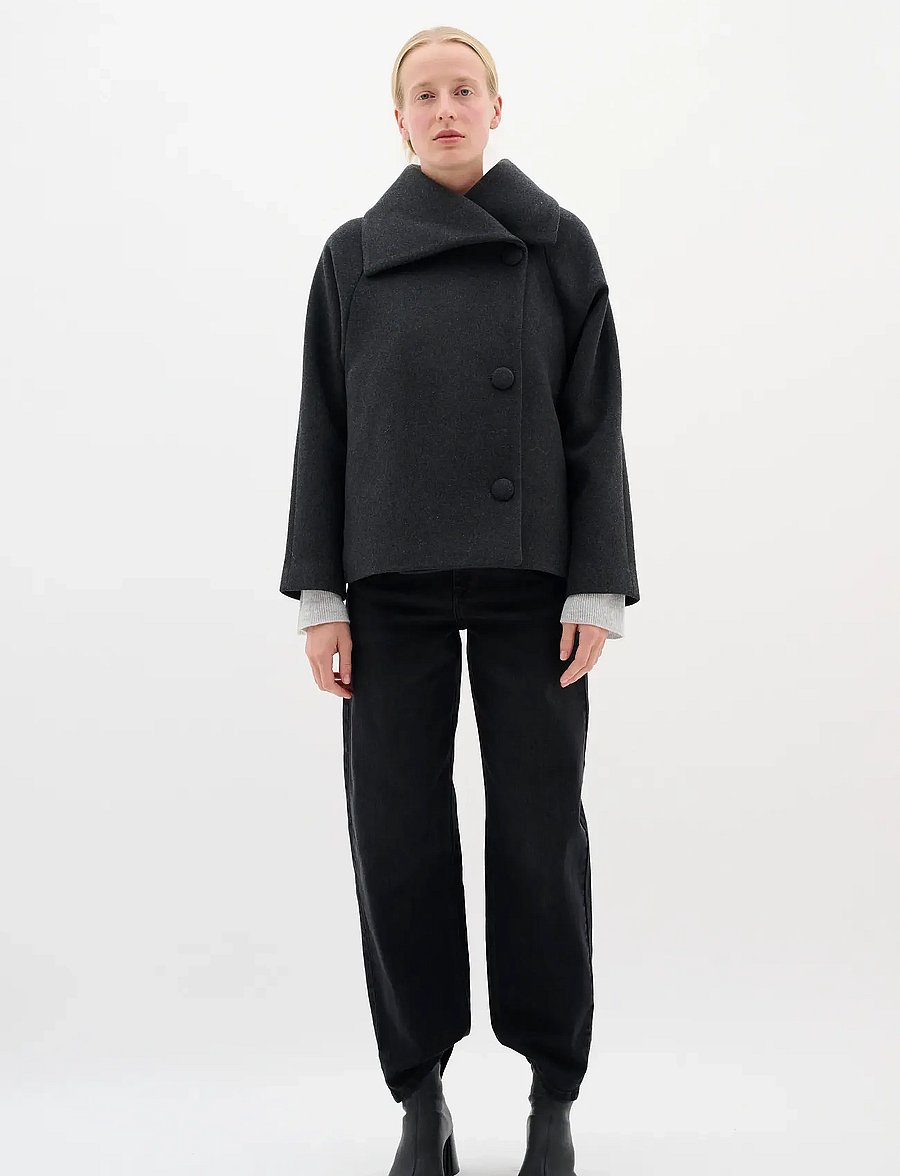 InWear - PerryIW Short Coat R - winterjacken - dark grey melange - 3