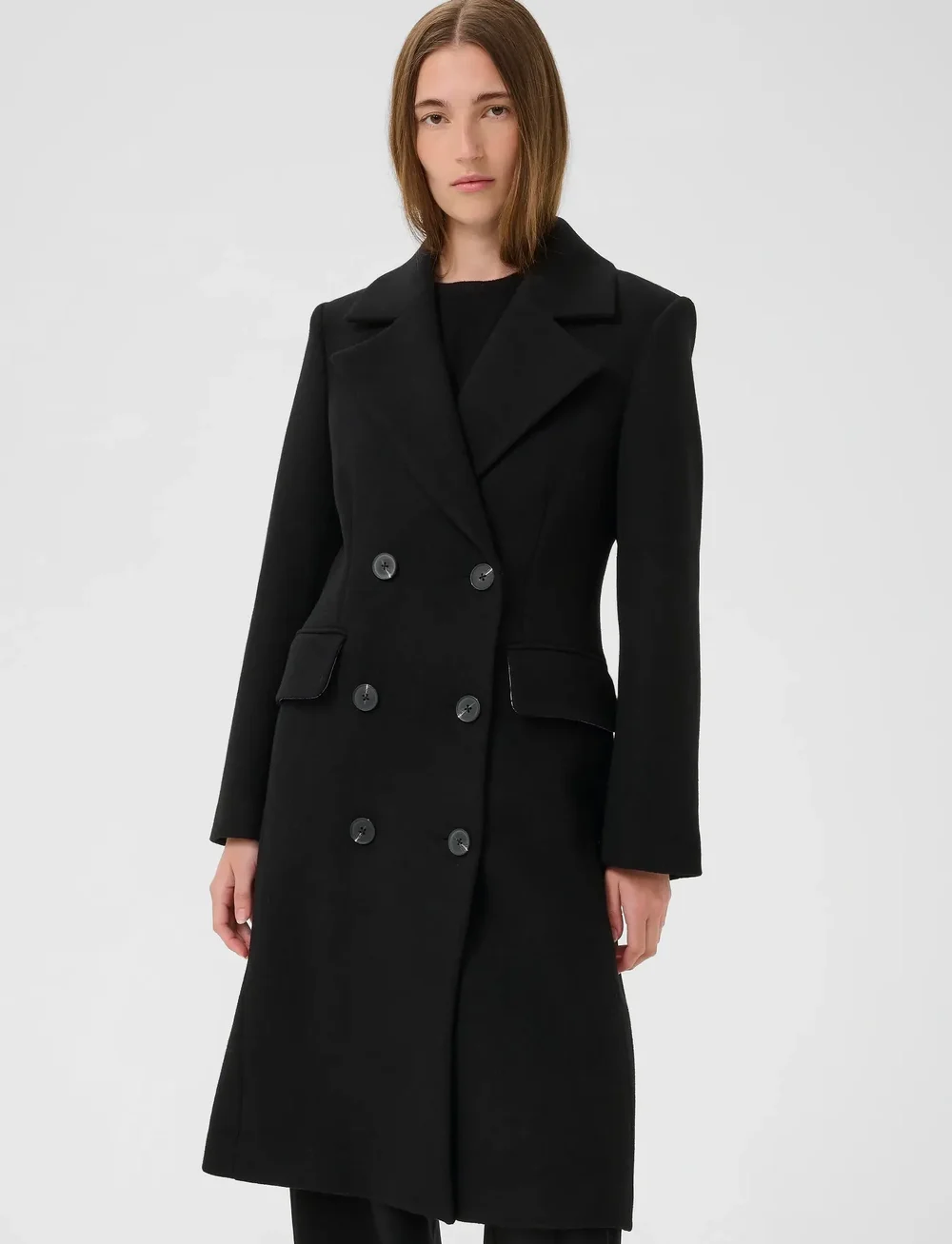 InWear - ThoraIW Lapel Coat R - ullkappor - black - 0
