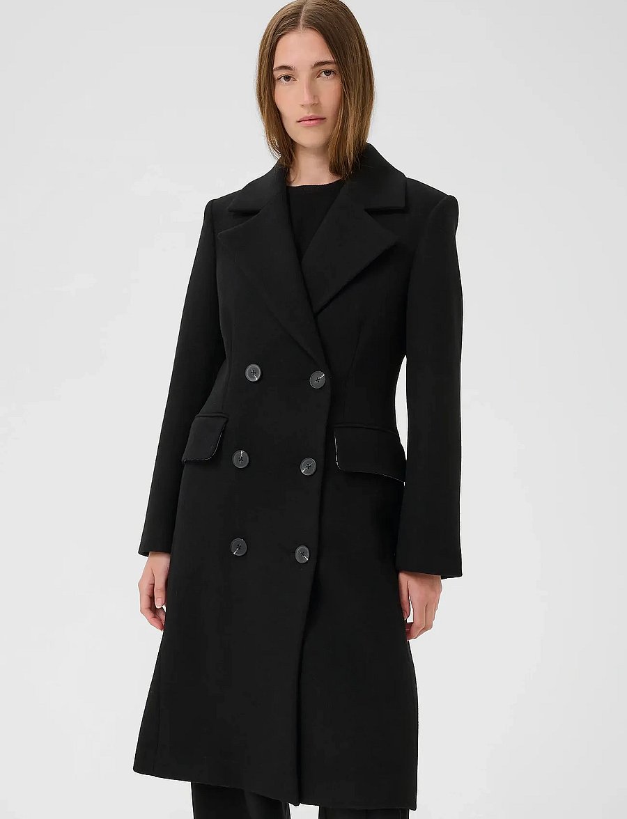 InWear - ThoraIW Lapel Coat R - vinterjakker - black - 0