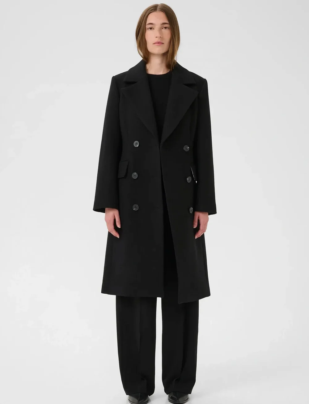 InWear - ThoraIW Lapel Coat R - ullkappor - black - 3