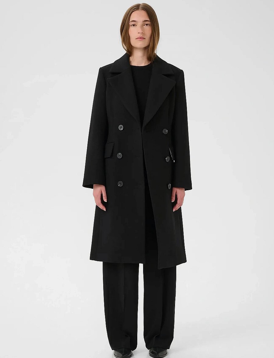 InWear - ThoraIW Lapel Coat R - vinterjakker - black - 3