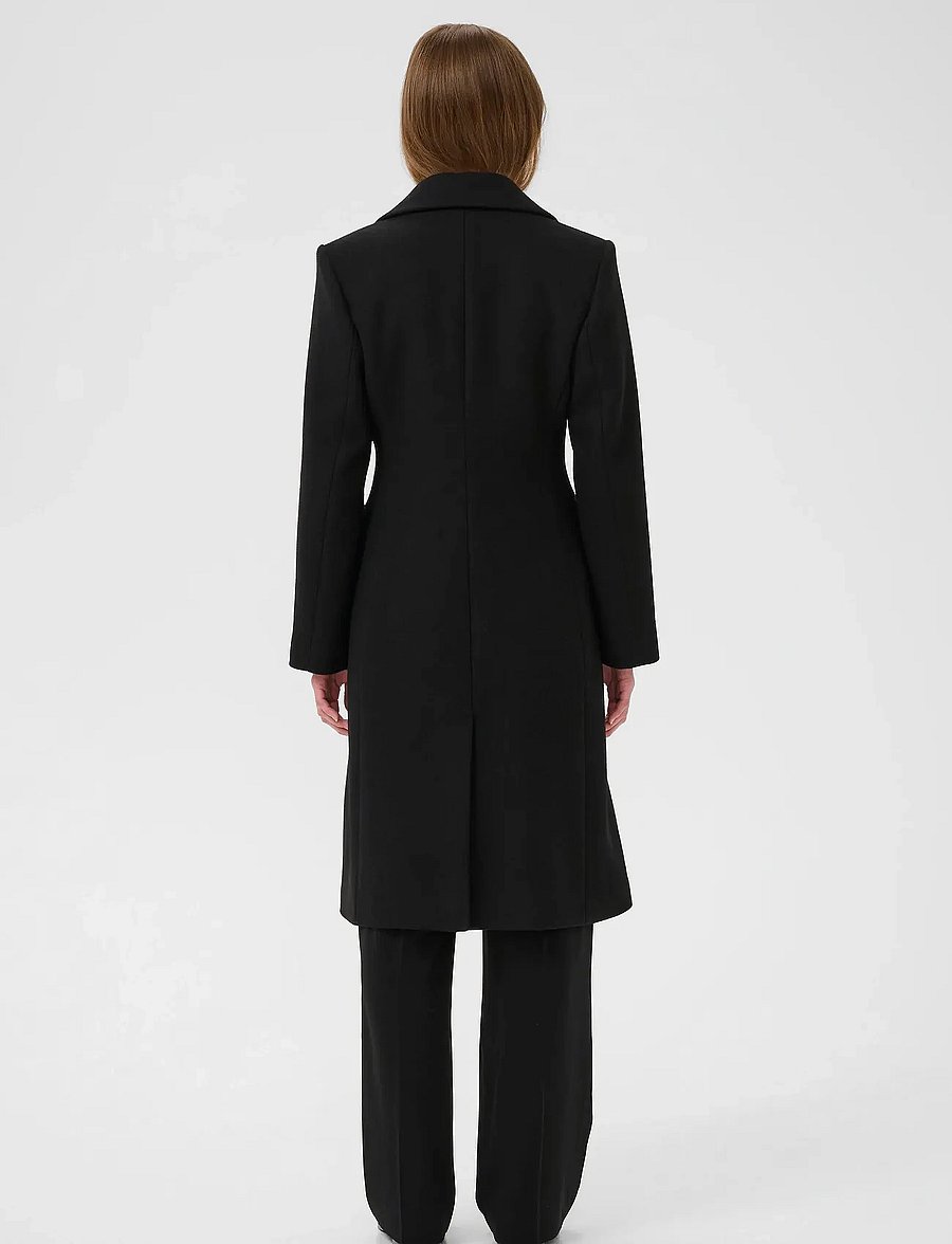InWear - ThoraIW Lapel Coat R - vinterjakker - black - 4