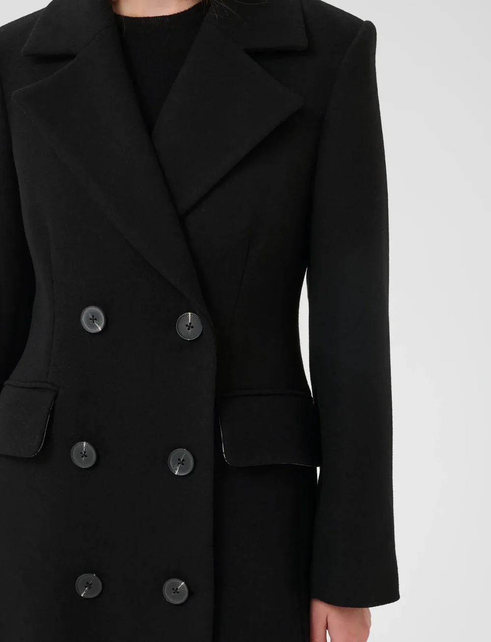 InWear - ThoraIW Lapel Coat R - ullkappor - black - 5