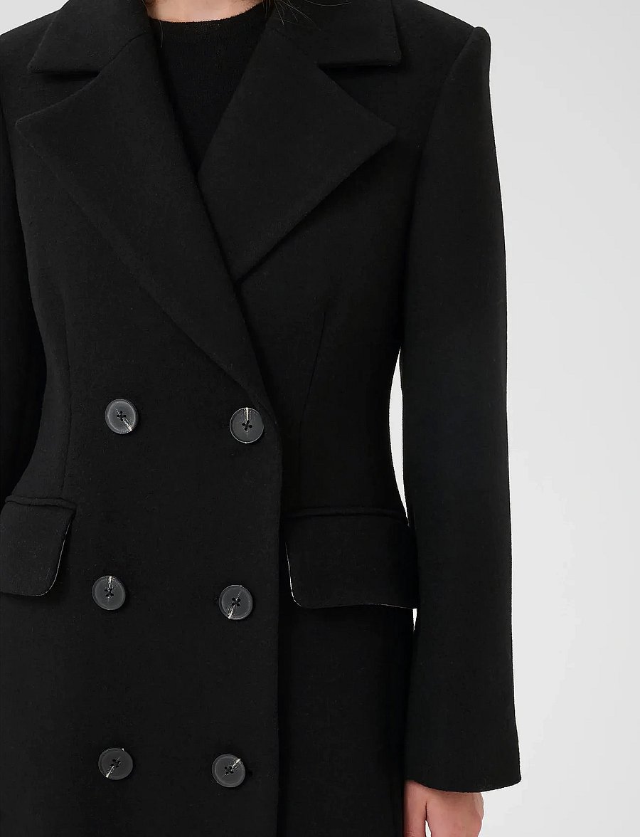 InWear - ThoraIW Lapel Coat R - vinterjakker - black - 5