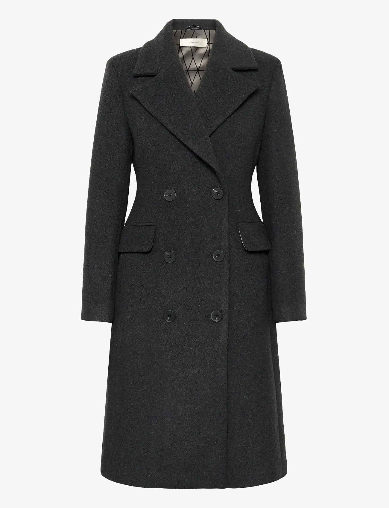 InWear - ThoraIW Lapel Coat R - vinterjakker - dark grey melange - 1