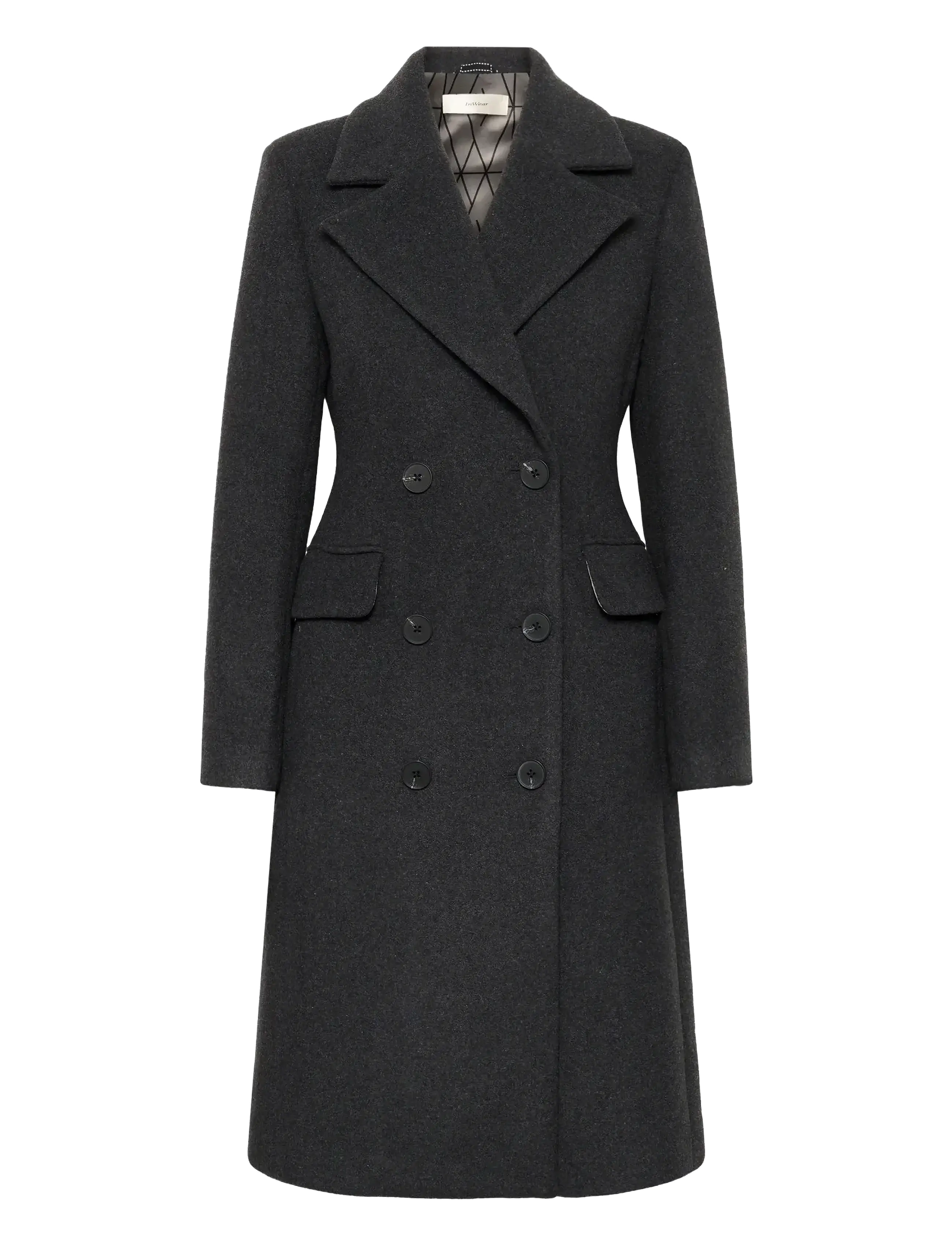 InWear ThoraIW Lapel Coat R - Tøj - DARK GREY MELANGE / grey