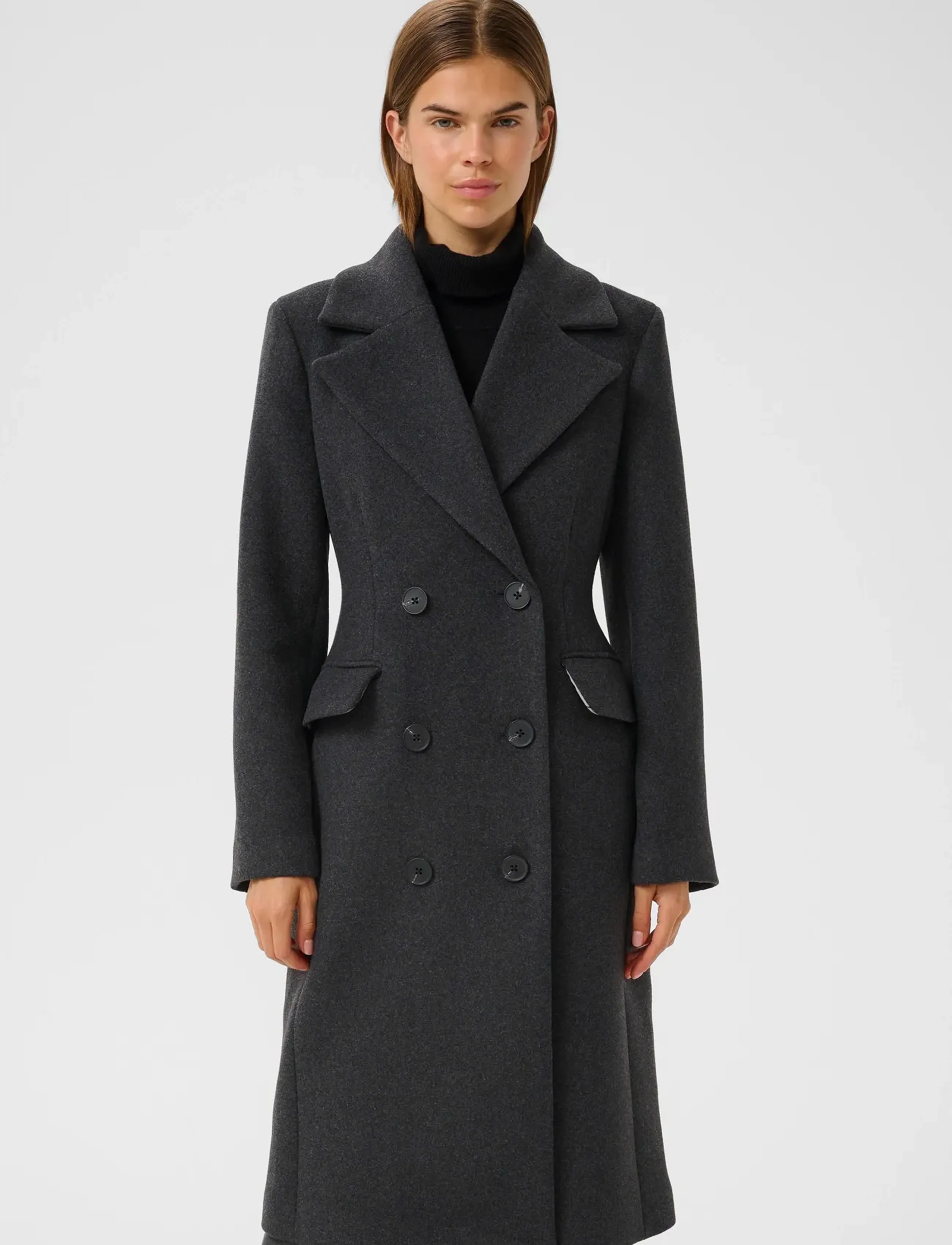 InWear ThoraIW Lapel Coat R - Mäntel - DARK GREY MELANGE / grey