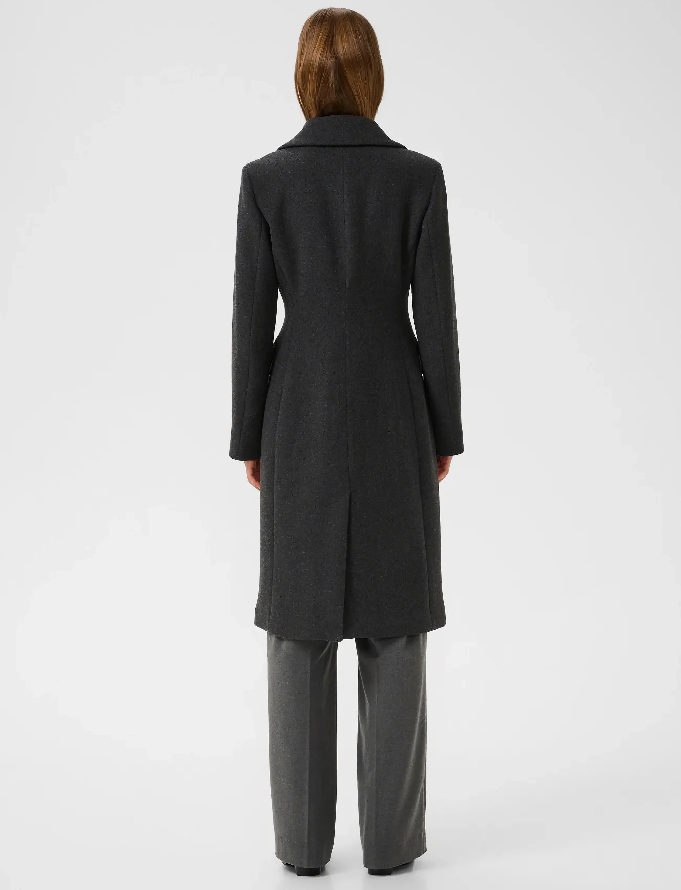 InWear - ThoraIW Lapel Coat R - talvejoped - dark grey melange - 4