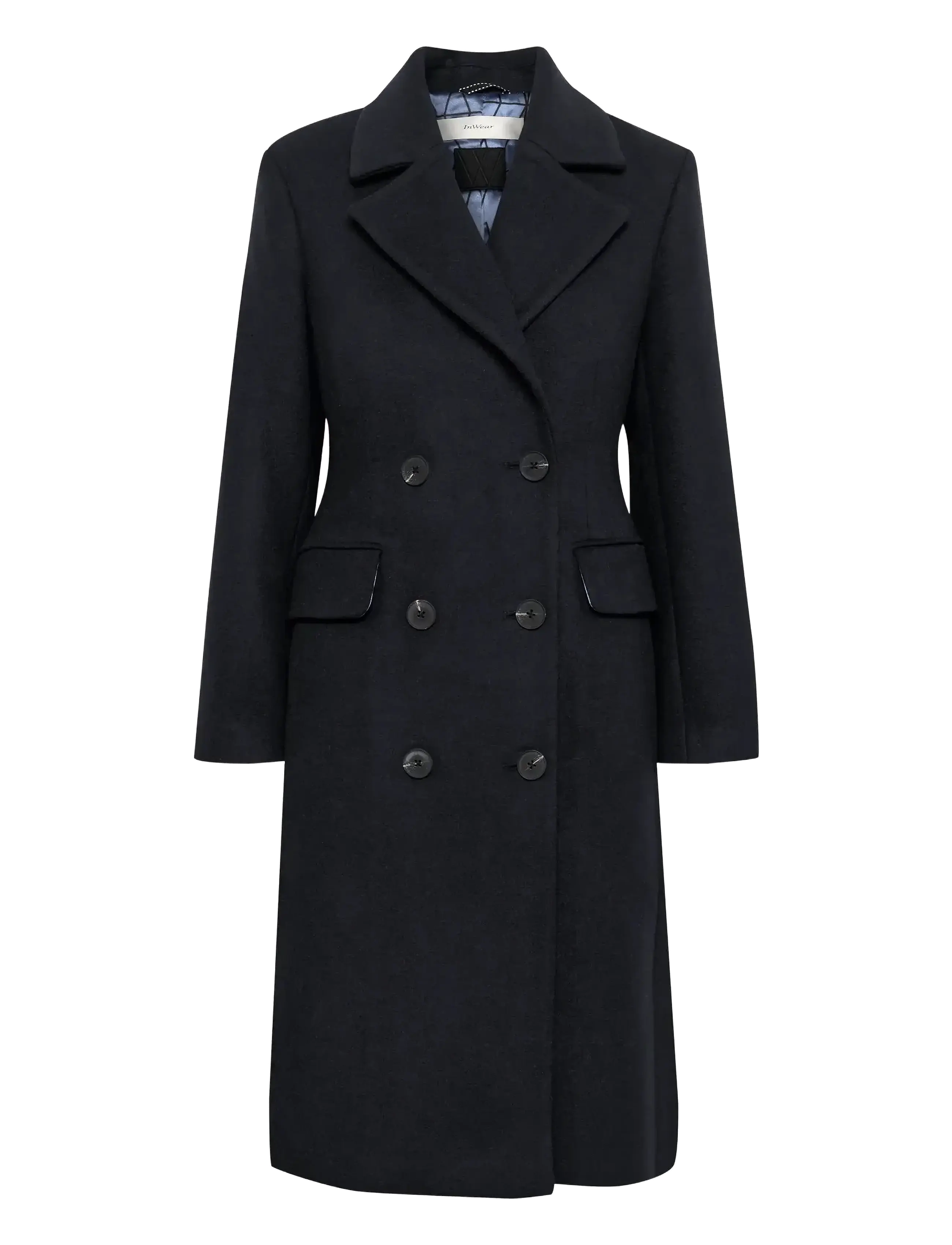 InWear ThoraIW Lapel Coat R - Mantlid - MARINE BLUE / black