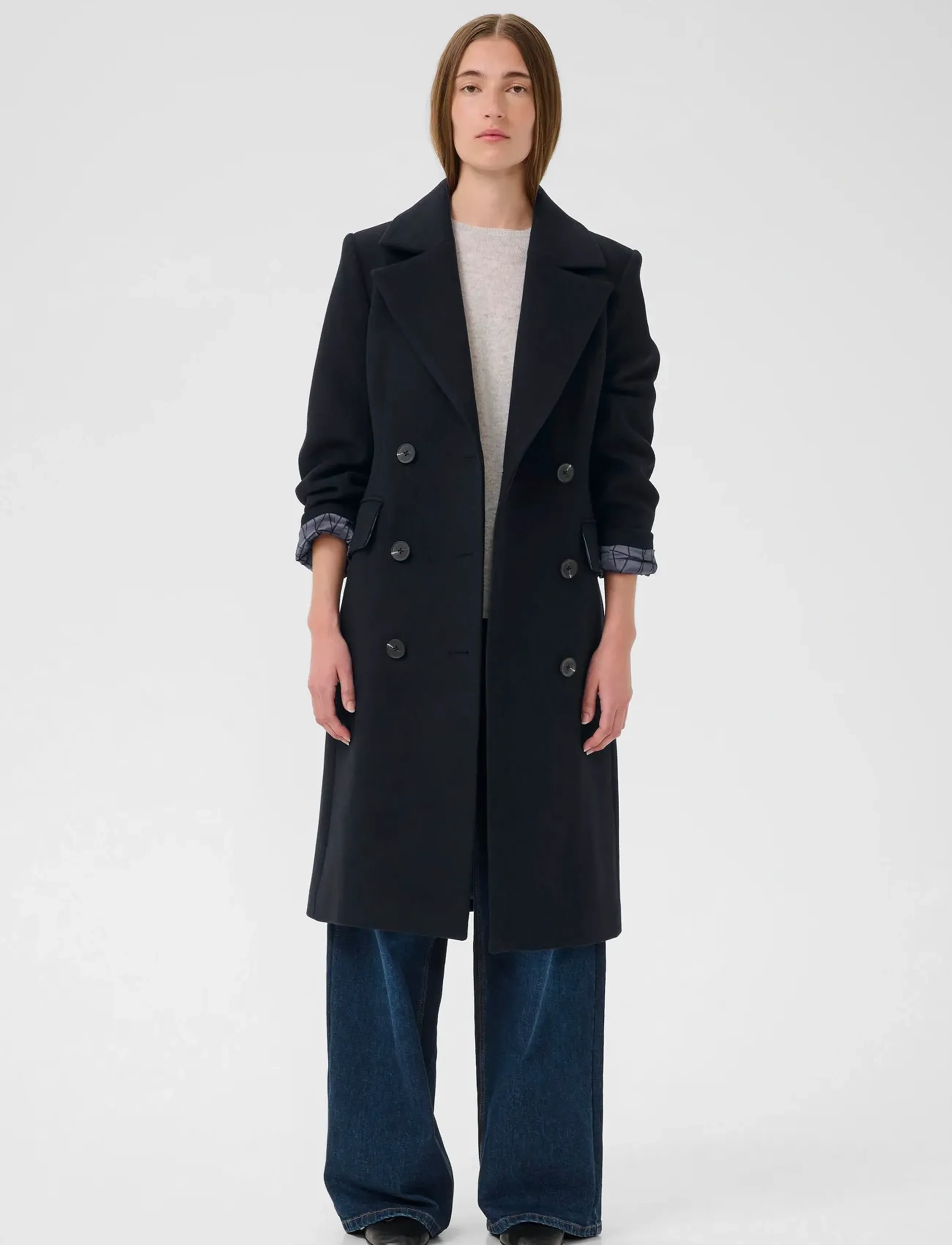 InWear - ThoraIW Lapel Coat R - talvejoped - marine blue - 3