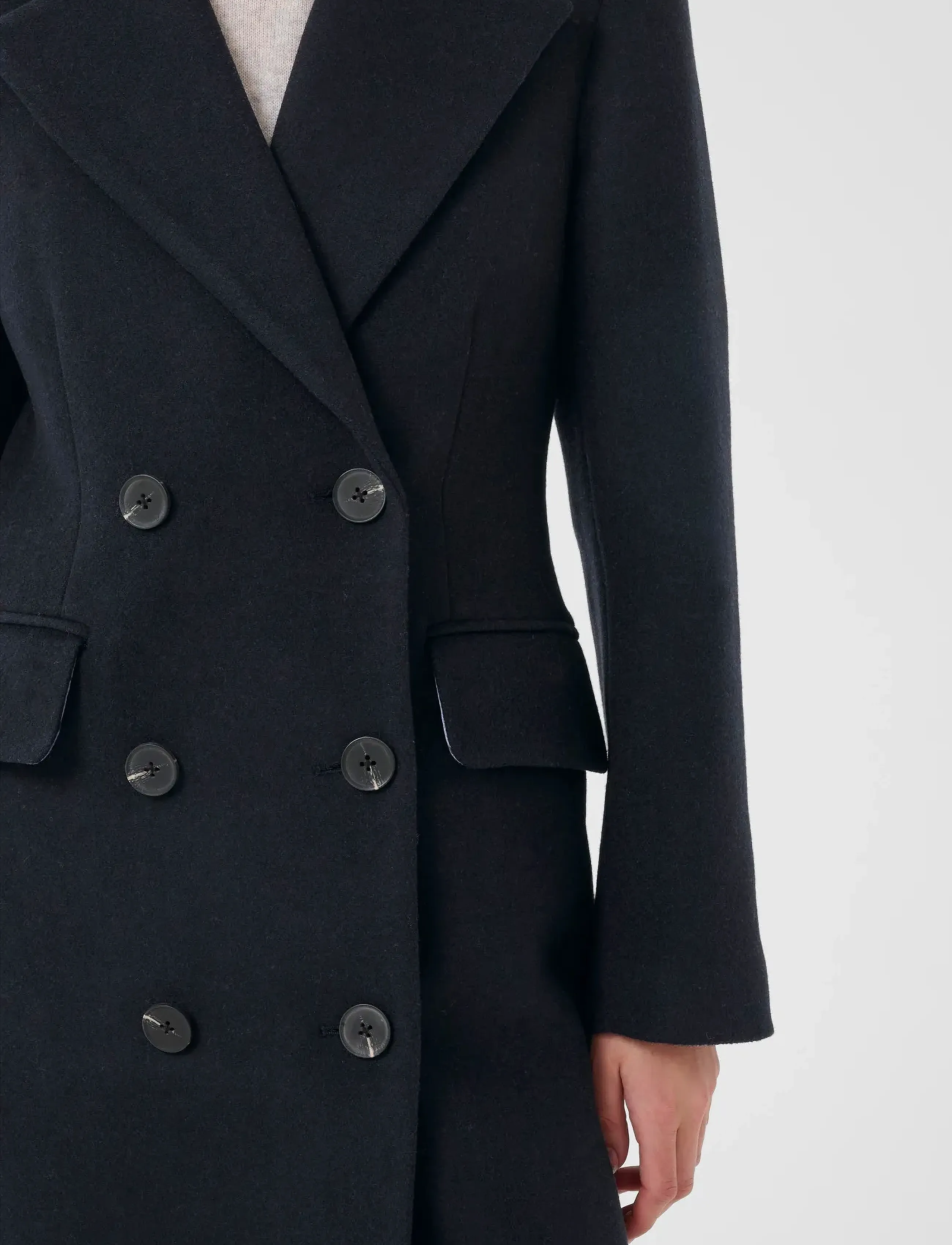 InWear - ThoraIW Lapel Coat R - winter jackets - marine blue - 5
