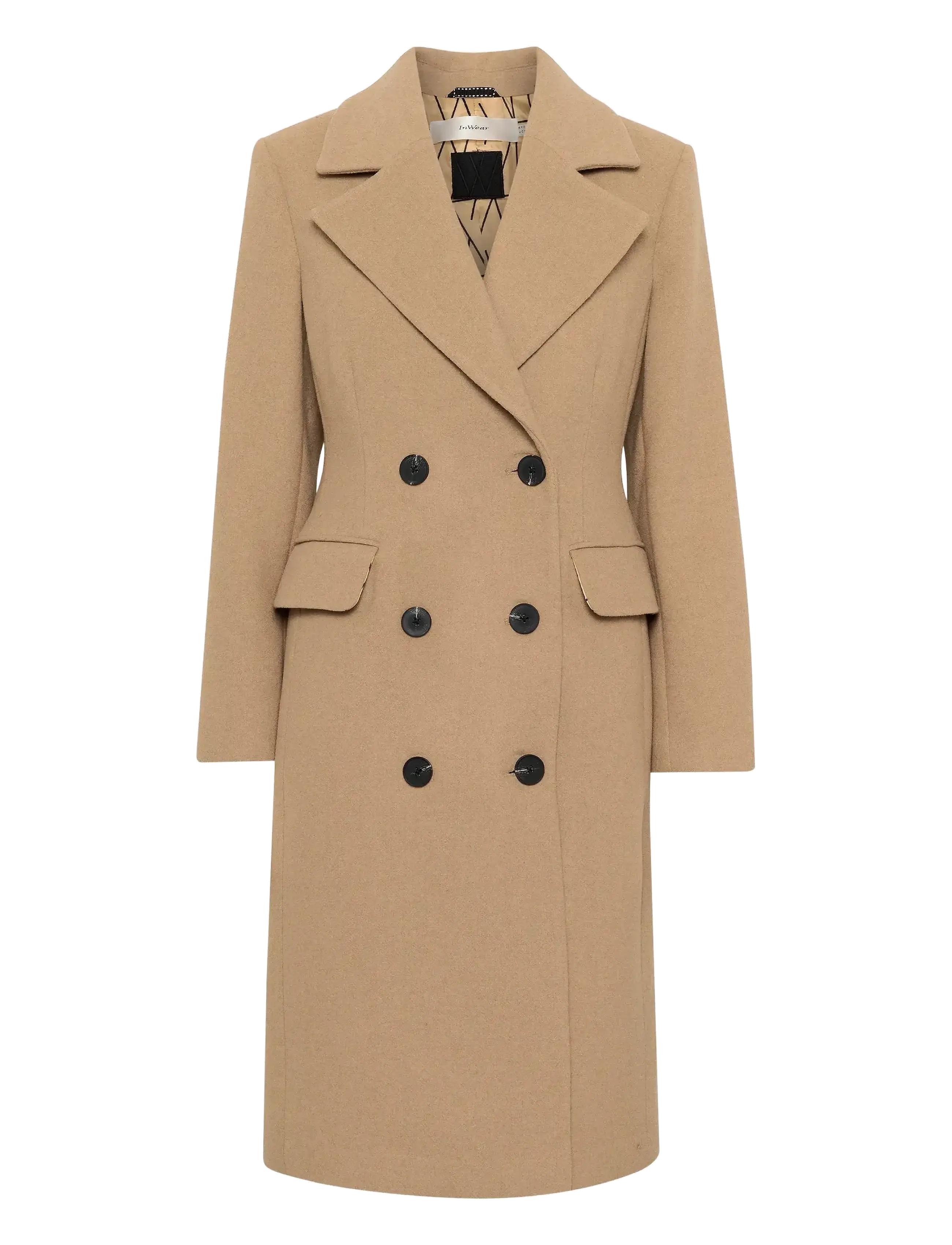 InWear ThoraIW Lapel Coat R - Clothing - TOBACCO BROWN / beige