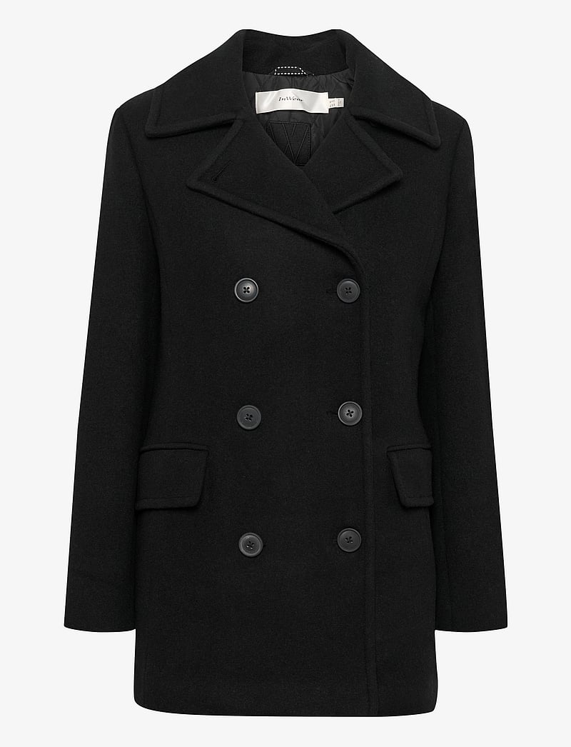 InWear - PerryIW Sailor Coat R - ullkappor - black - 1