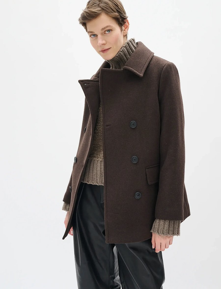 InWear - PerryIW Sailor Coat R - talvejoped - chocolate brown - 0