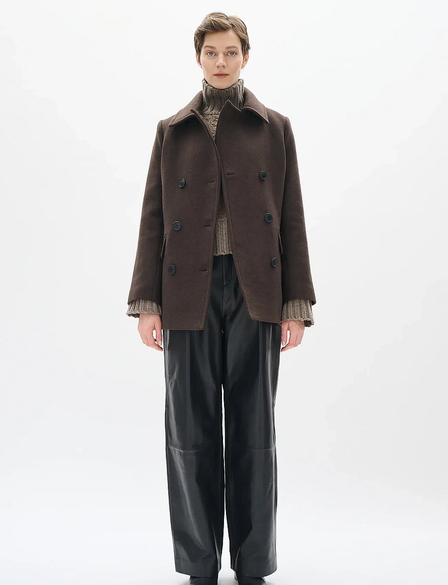 InWear - PerryIW Sailor Coat R - talvejoped - chocolate brown - 3