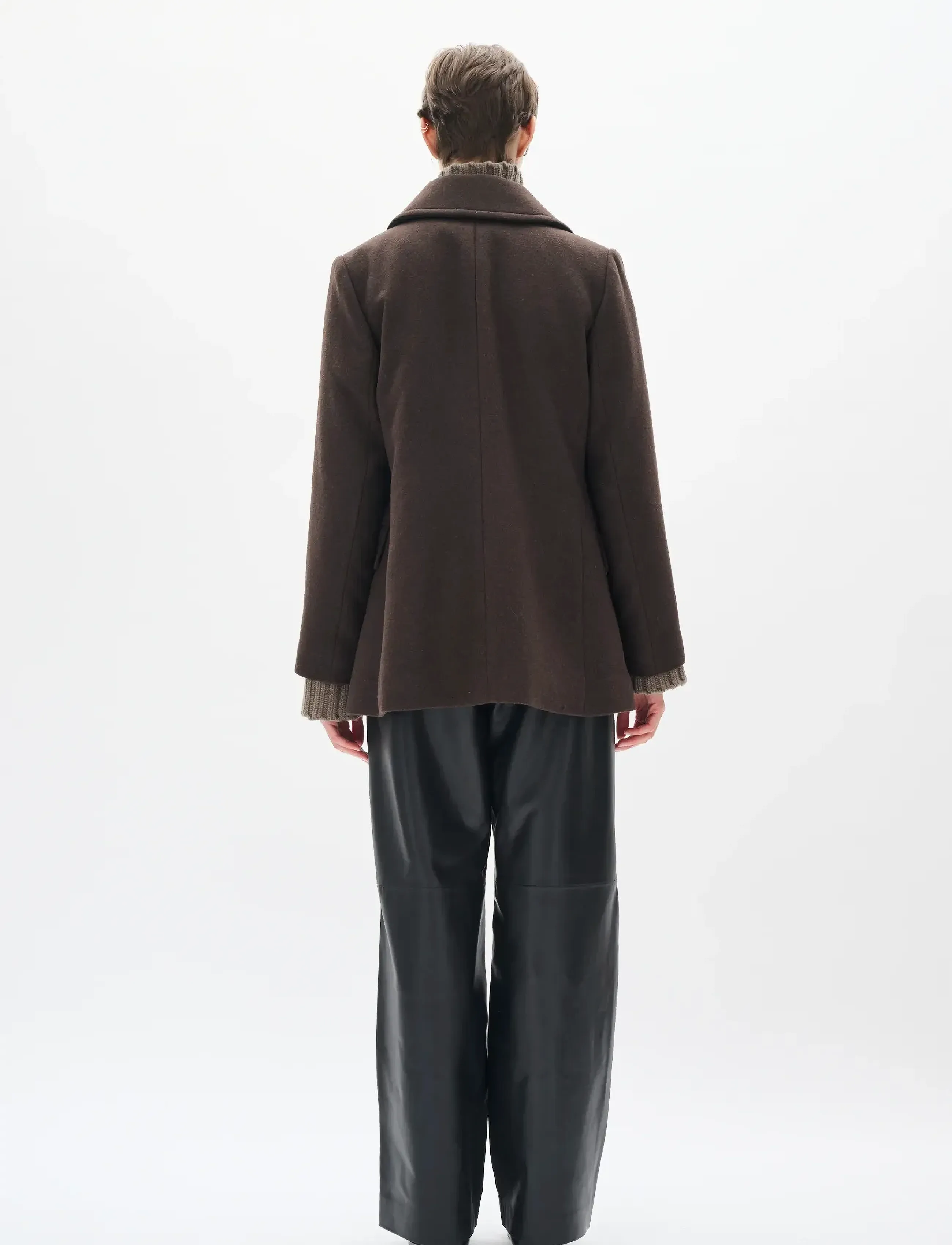 InWear - PerryIW Sailor Coat R - winter jackets - chocolate brown - 4