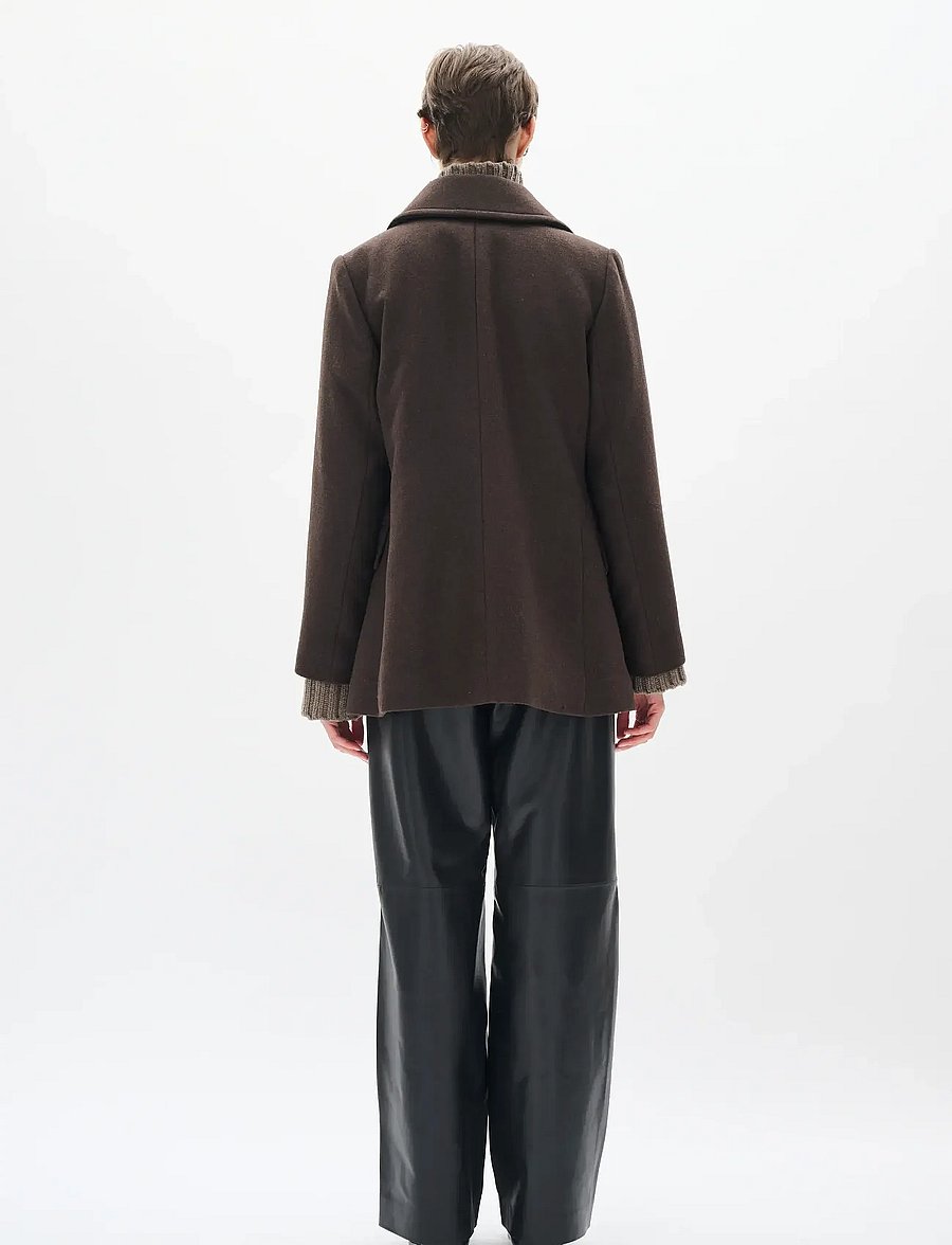 InWear - PerryIW Sailor Coat R - talvejoped - chocolate brown - 4