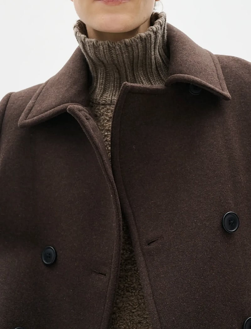 InWear - PerryIW Sailor Coat R - ullkappor - chocolate brown - 5