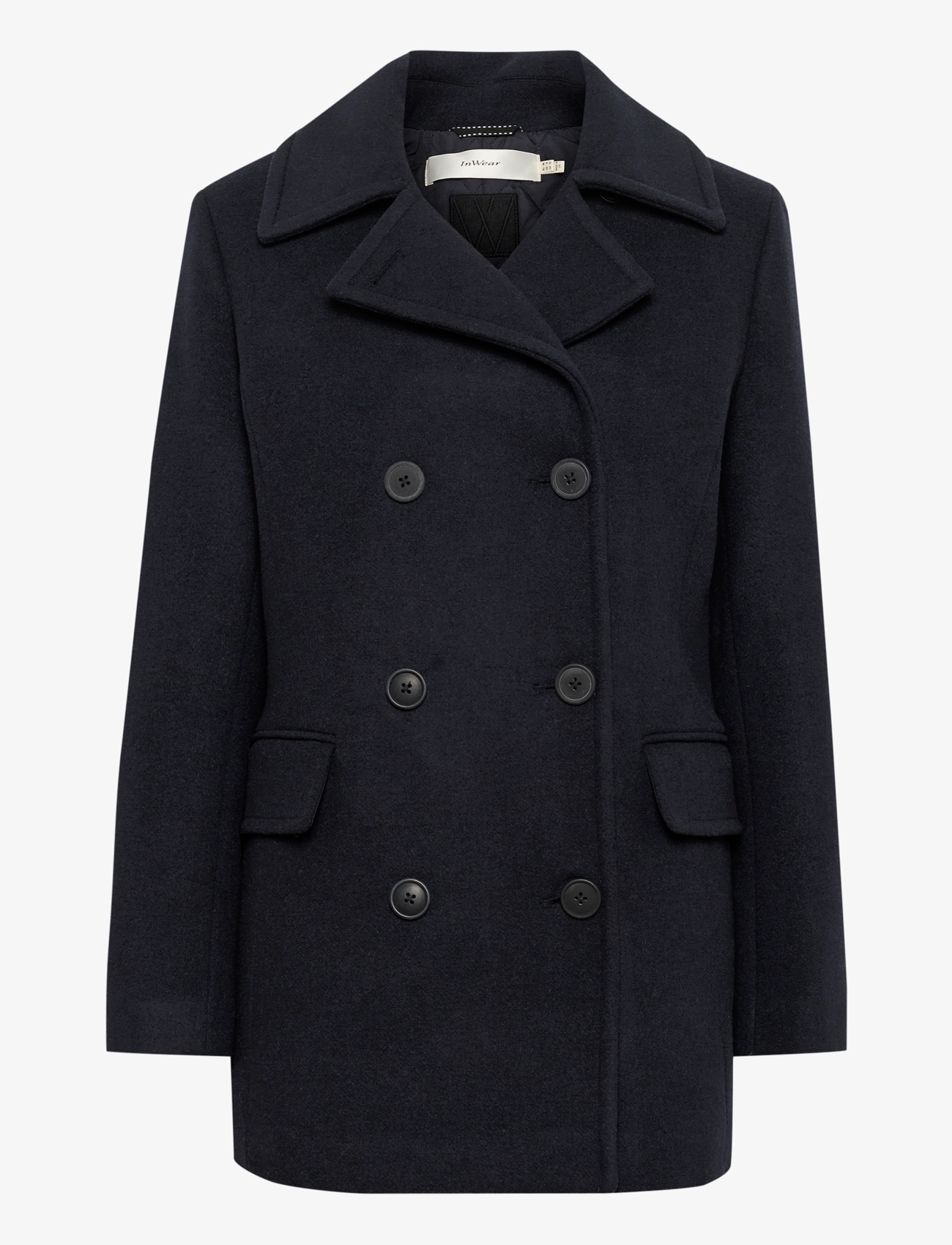 InWear PerryIW Sailor Coat R - Mäntel - MARINE BLUE / black
