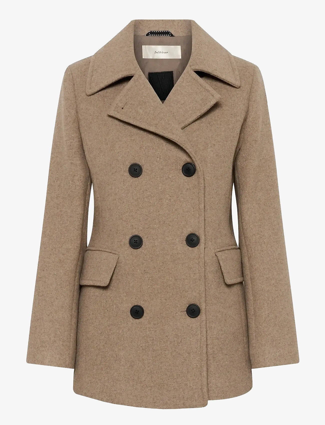 InWear - PerryIW Sailor Coat R - vinterjakker - sandy grey melange - 1