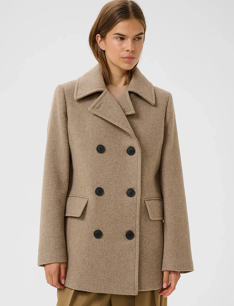 InWear - PerryIW Sailor Coat R - vinterjakker - sandy grey melange - 0