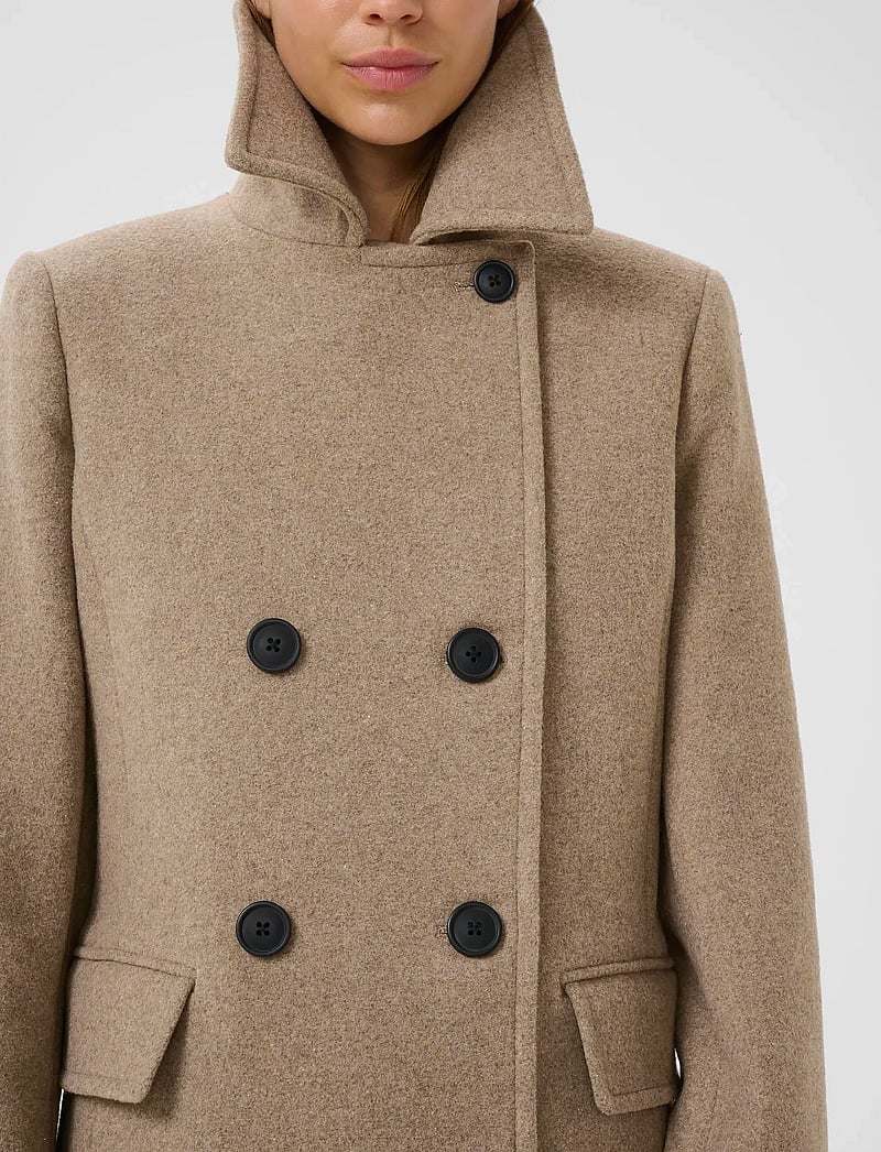 InWear - PerryIW Sailor Coat R - vinterjakker - sandy grey melange - 5