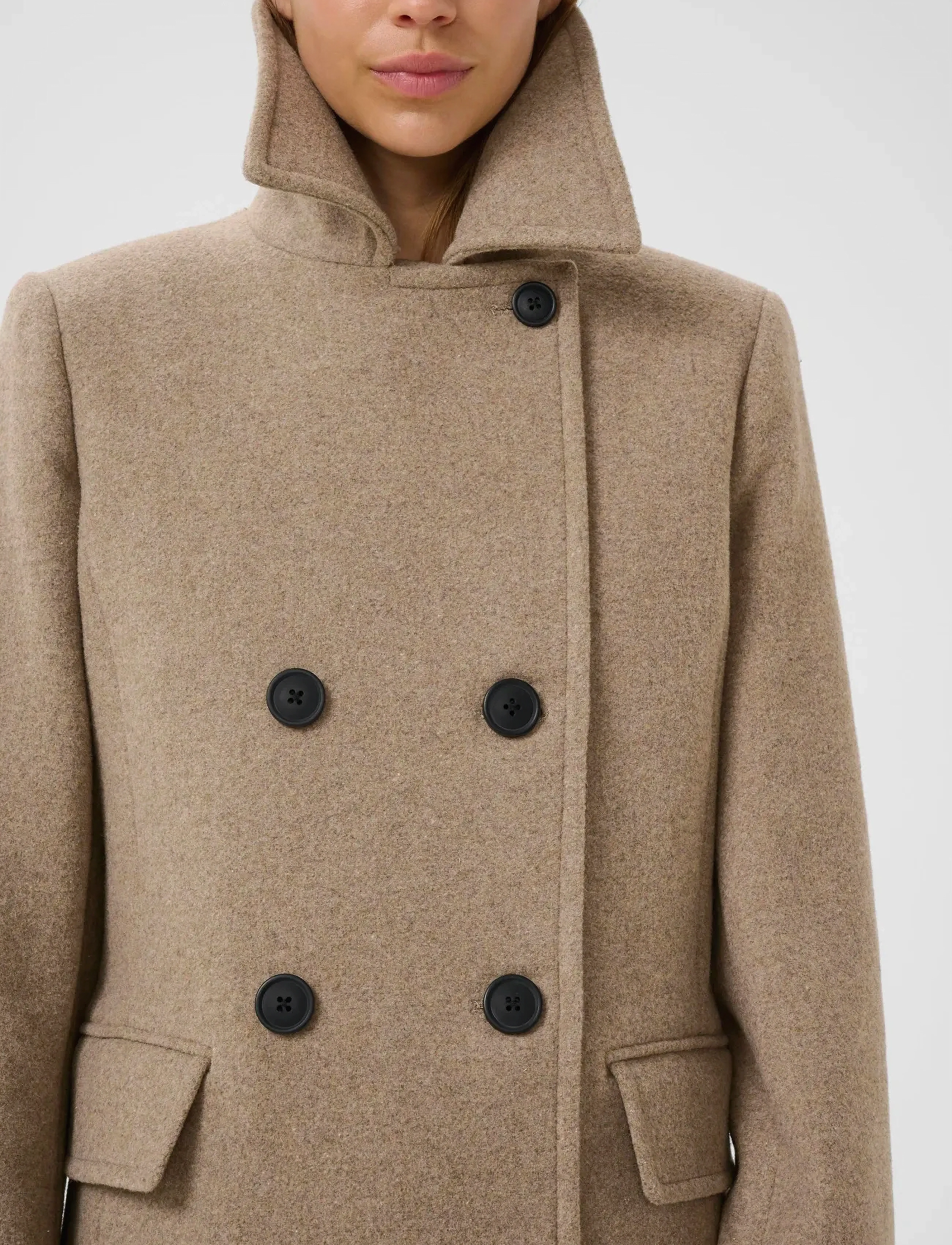 InWear - PerryIW Sailor Coat R - Žieminės striukės - sandy grey melange - 5