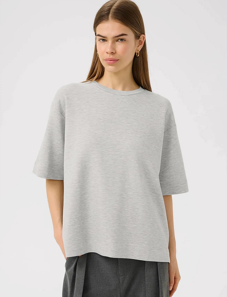 InWear - PannieIW Oversize Tshirt Melange - t-shirts - granite melange - 0