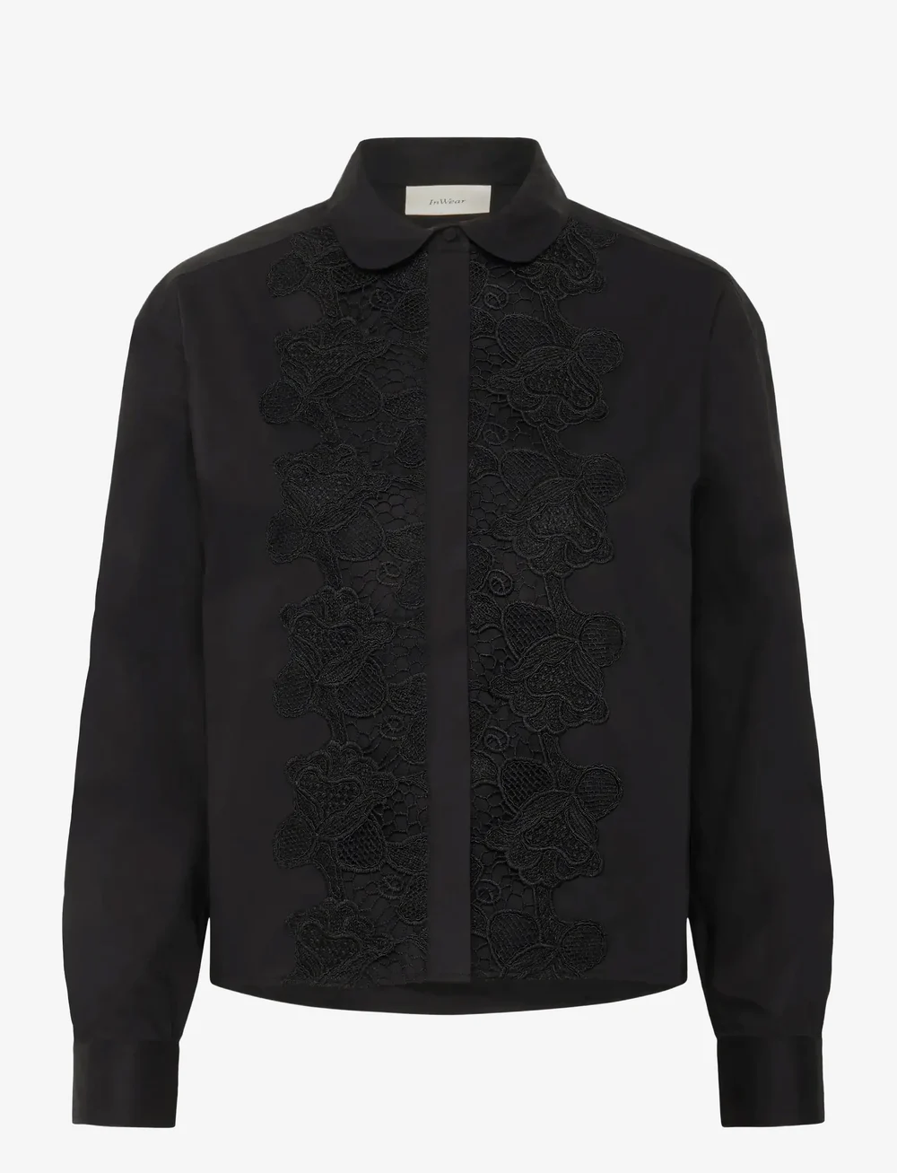 InWear - AimeeIW Cropped Shirt - långärmade skjortor - black - 1