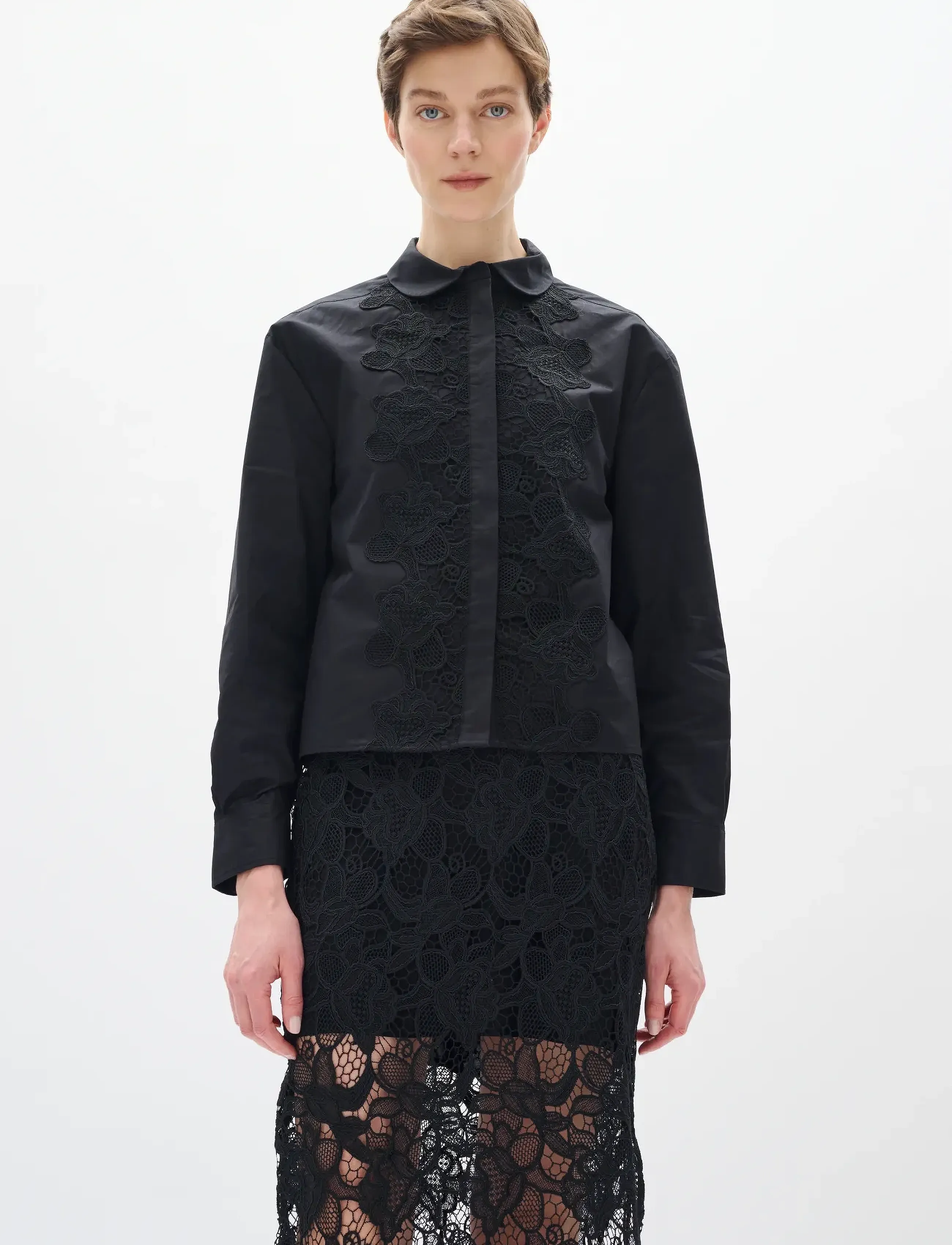 InWear AimeeIW Cropped Shirt - Bluser & Skjorter - BLACK / black