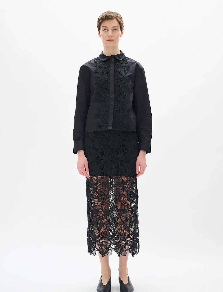 InWear - AimeeIW Cropped Shirt - koszule z długimi rękawami - black - 3